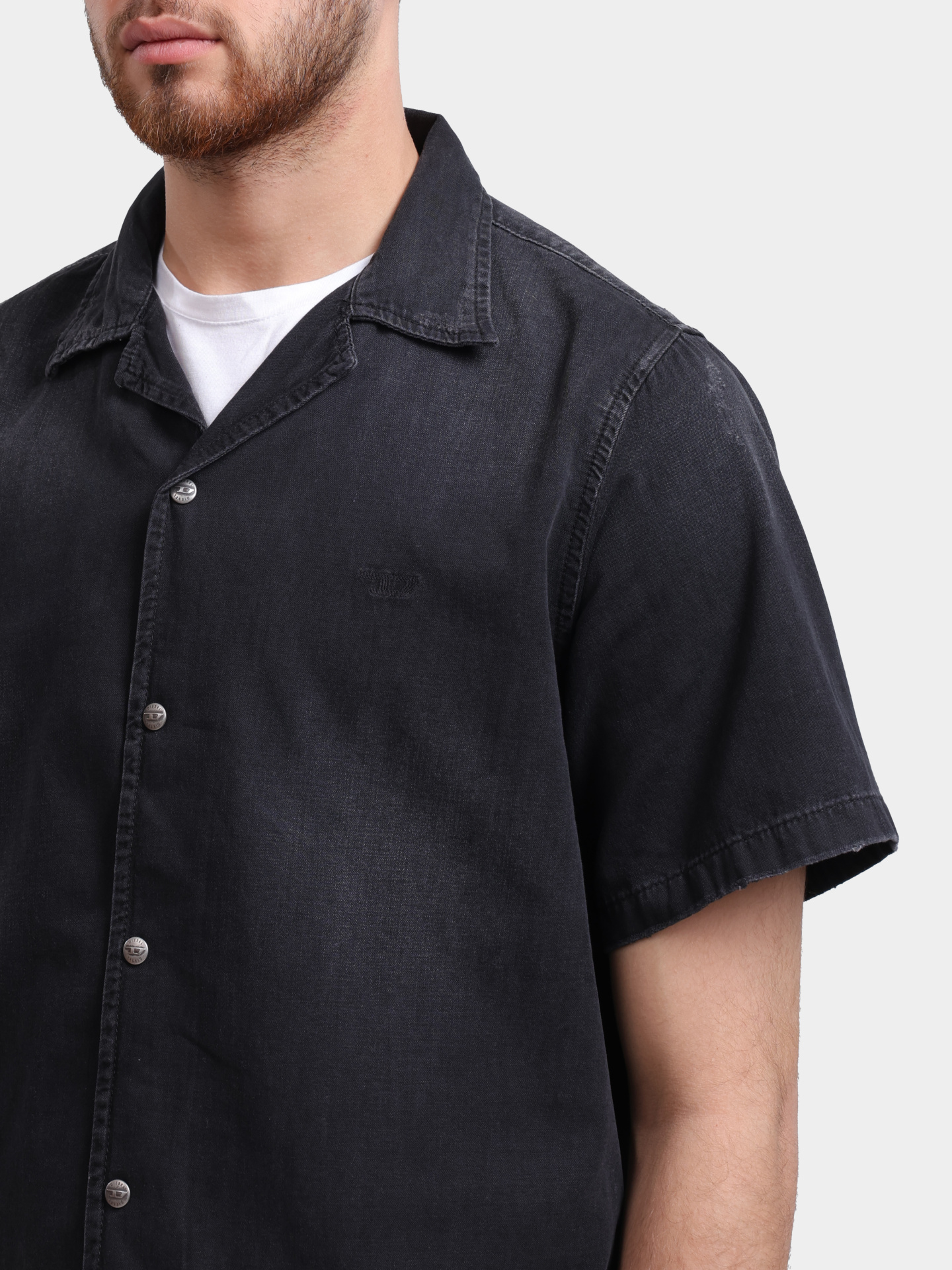 Рубашка Diesel A169570DBDC02 темно-серая мужская свободного кроя — купить в интернет-магазине Verdistore