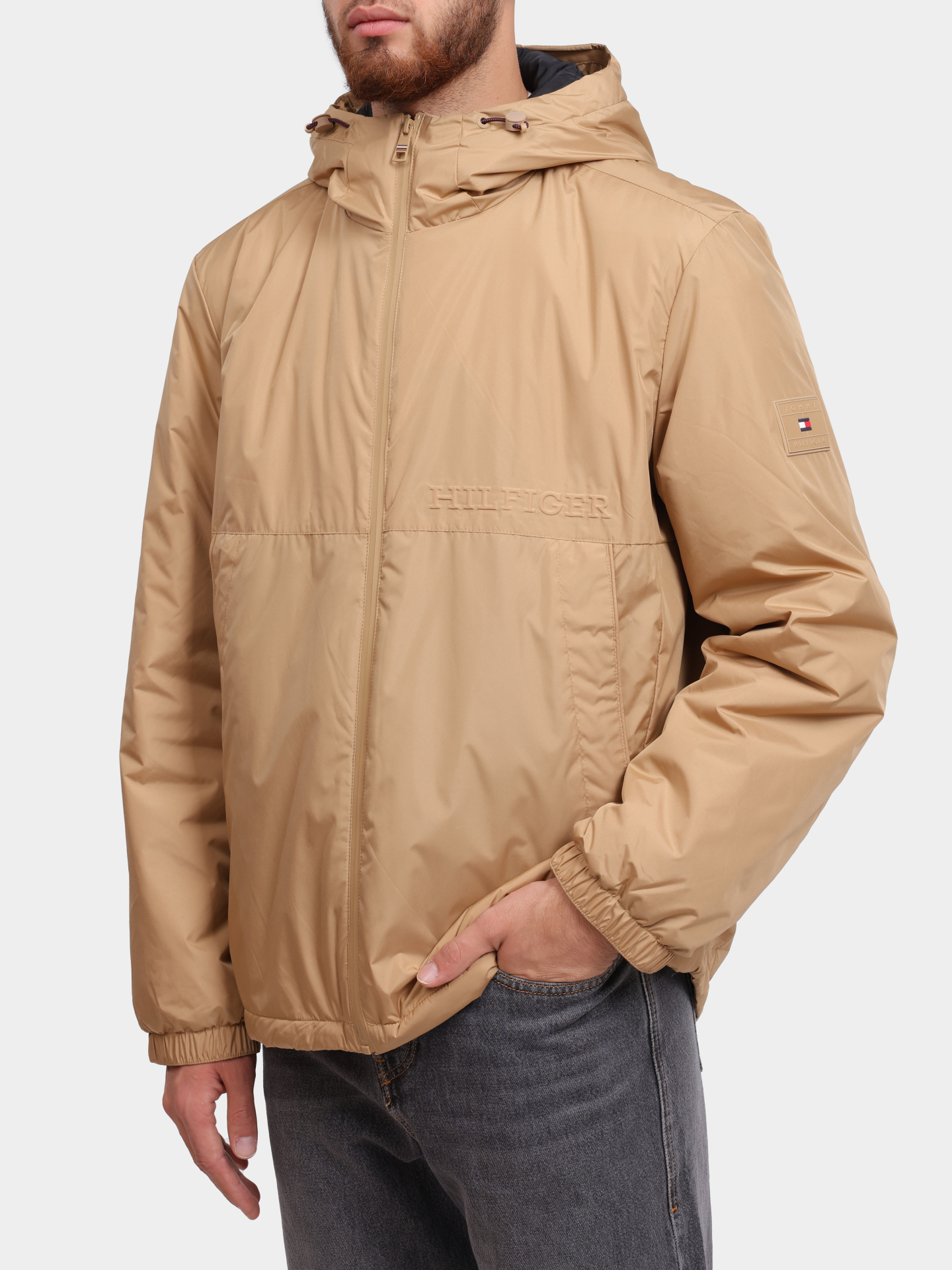 Куртка Tommy Hilfiger MW0MW33740 бежевая мужская — купить в интернет-магазине Verdistore