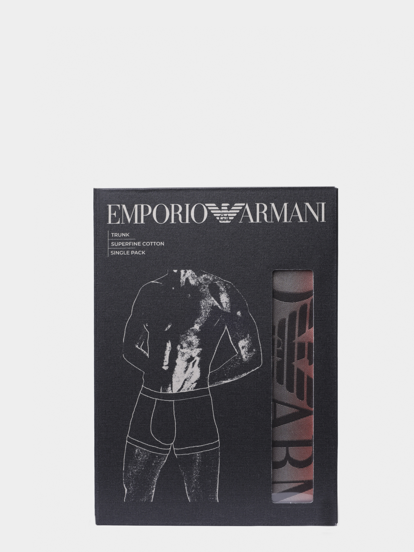 Трусы Emporio Armani EM000231 AF18896 U8046 мужские с логотипом на контрастном поясе — купить в интернет-магазине Verdistore