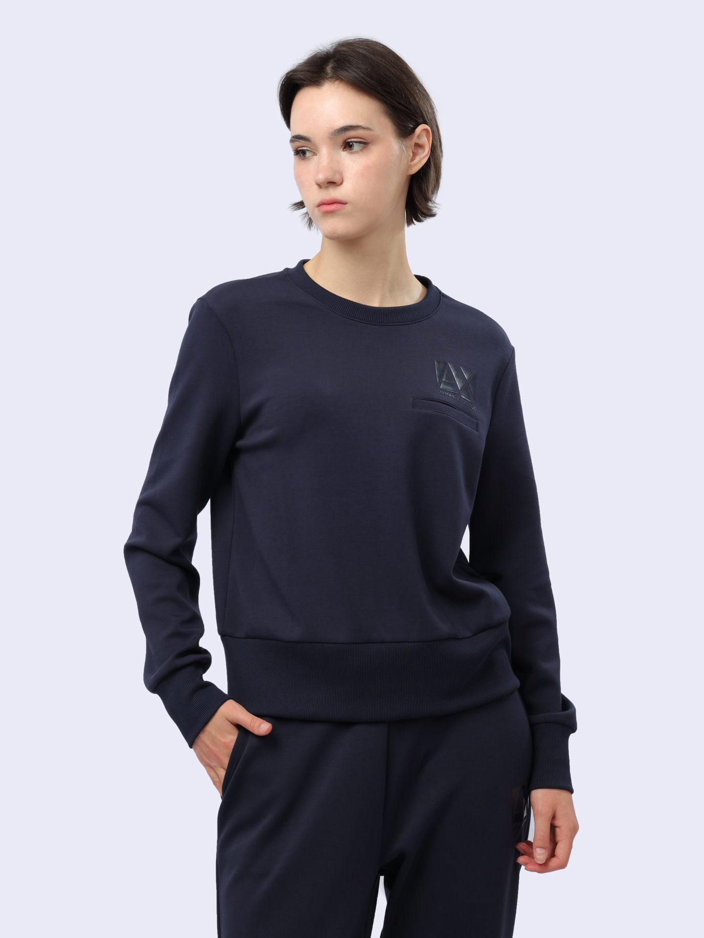Свитшот Armani Exchange 3DYM17 YJEPZ 1593 синий женский — купить в интернет-магазине Verdistore
