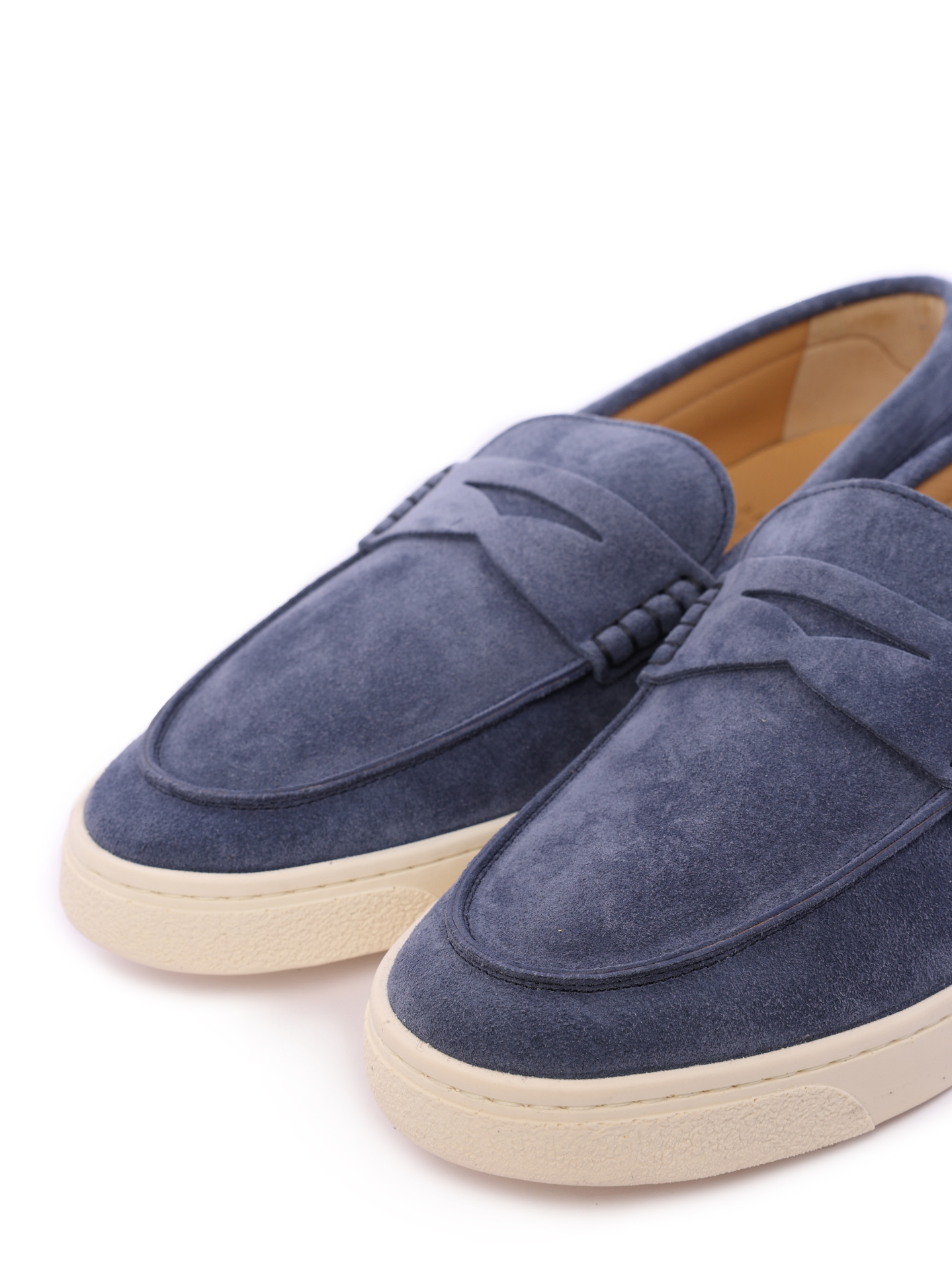 Лоферы Brunello Cucinelli MZUSILN285 C7665 синие мужские из замши — купить в интернет-магазине Verdistore