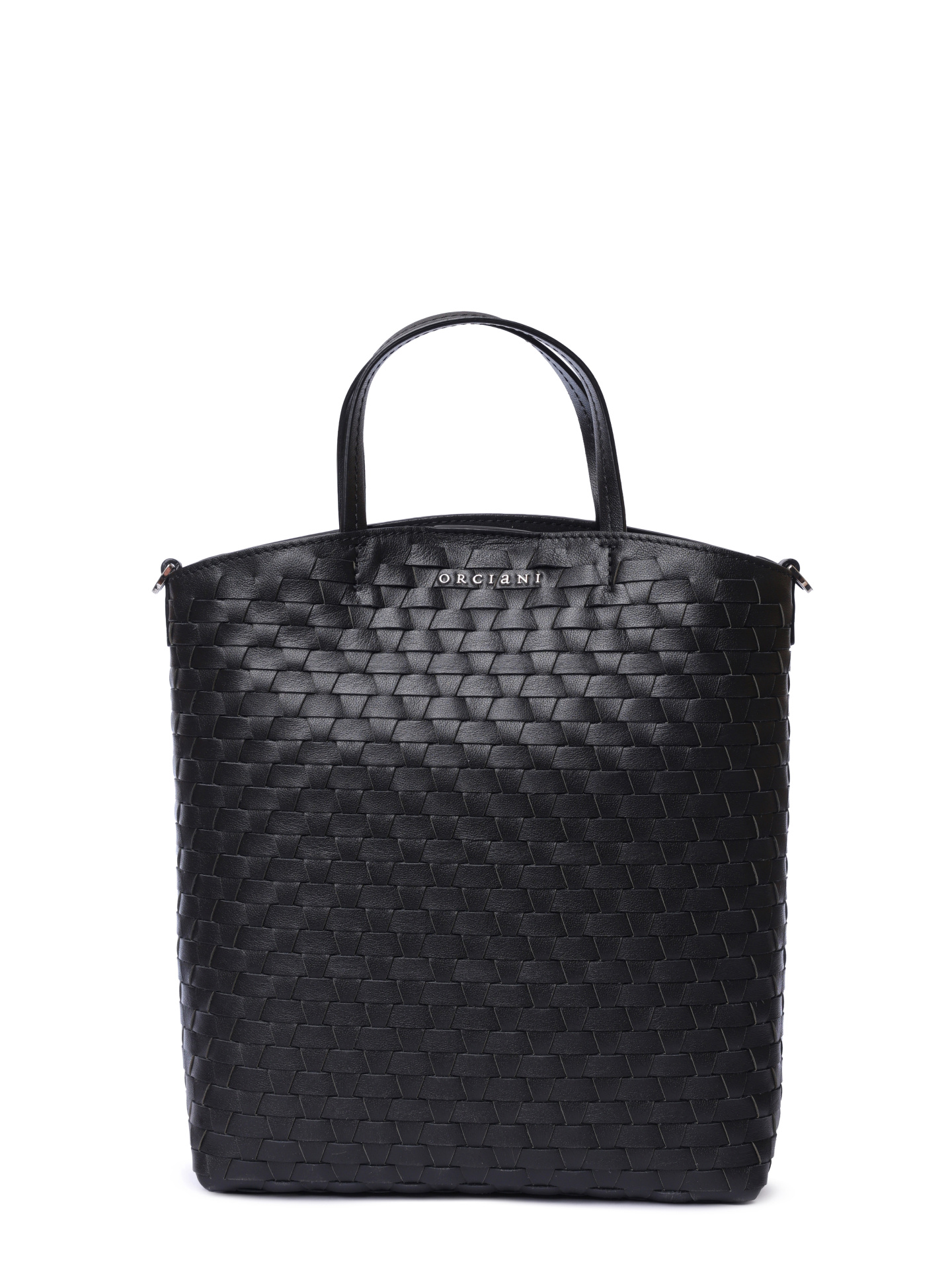 Сумка B02167 Ladylike S nappa woven nero черная кожаная — купить в интернет-магазине Verdistore