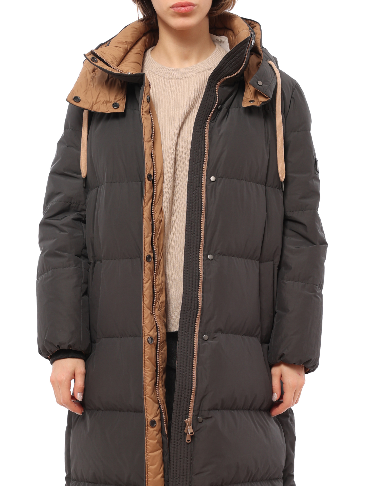 Пуховик Brunello Cucinelli MB5749745 C2126 удлиненный женский — купить в интернет-магазине Verdistore