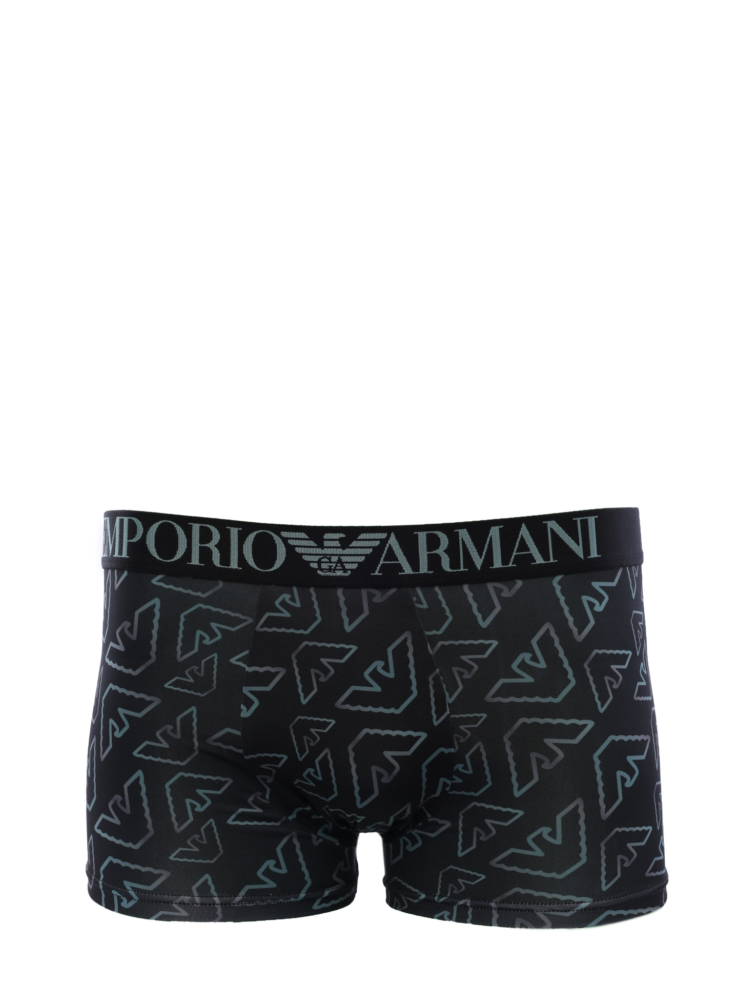 Трусы черные из мягкого трикотажа с монограммным логотипом  — купить в интернет-магазине Verdistore