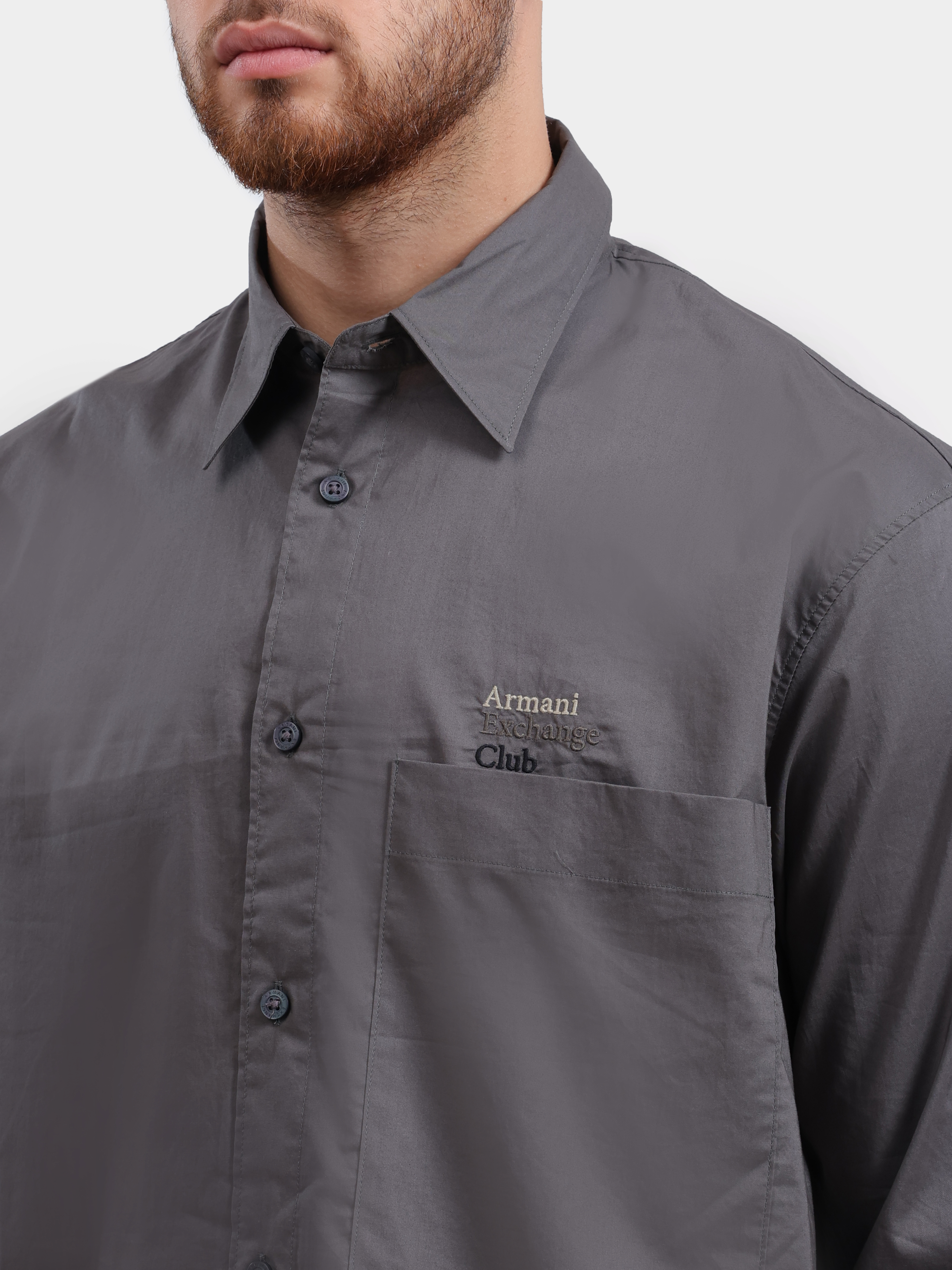 Рубашка Armani Exchange XM002265 AF24533 U8144 хлопковая мужская — купить в интернет-магазине Verdistore