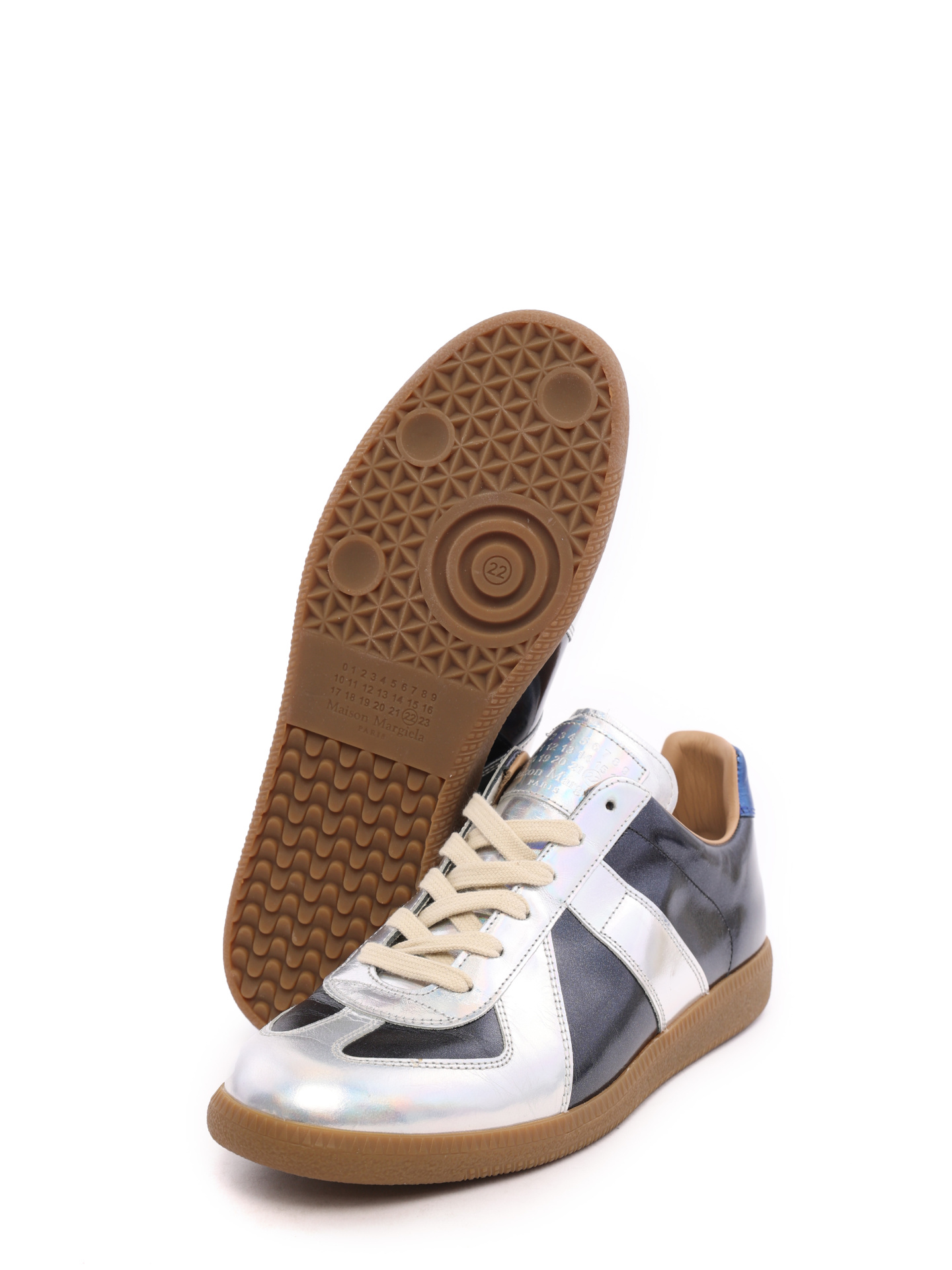 Кроссовки кожаные глянцевые на коричневой подошве  — купить в интернет-магазине Verdistore