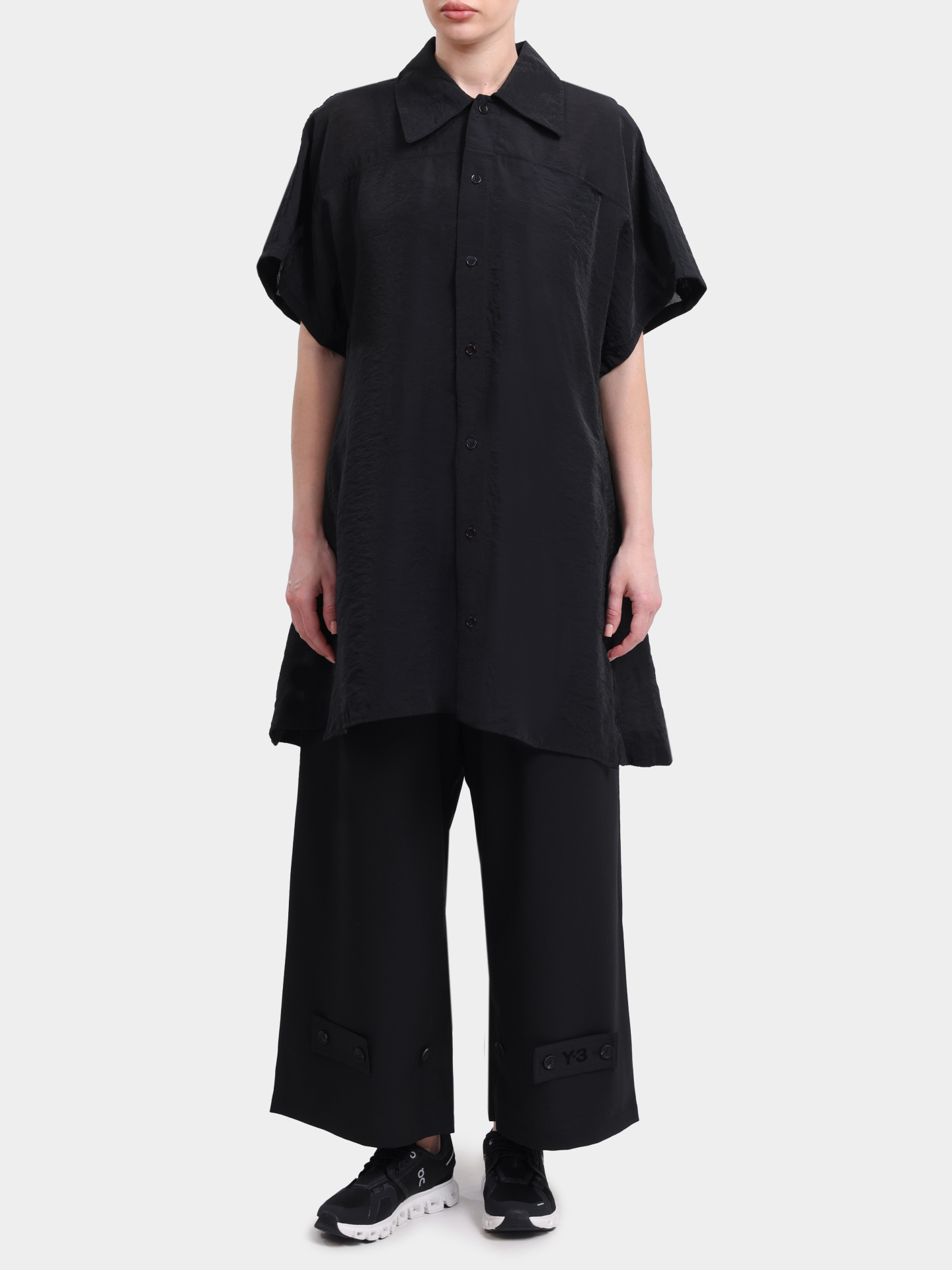 Рубашка Y-3 KG0256 BLACK асимметричная женская — купить в интернет-магазине Verdistore