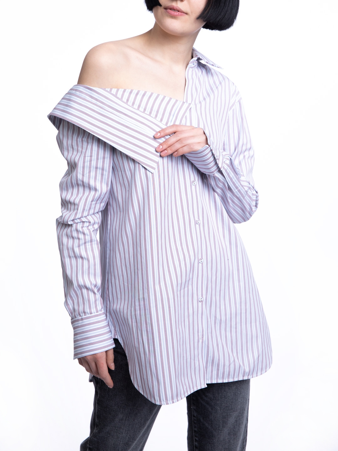 Рубашка с открытым плечом — купить в интернет-магазине Verdistore