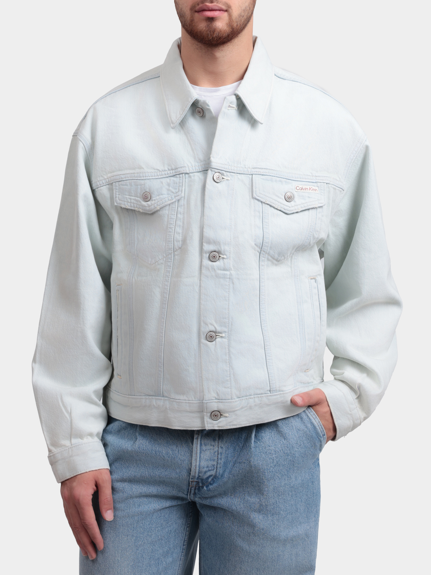 Куртка Calvin Klein Jeans LV04RF722G VOL джинсовая мужская — купить в интернет-магазине Verdistore