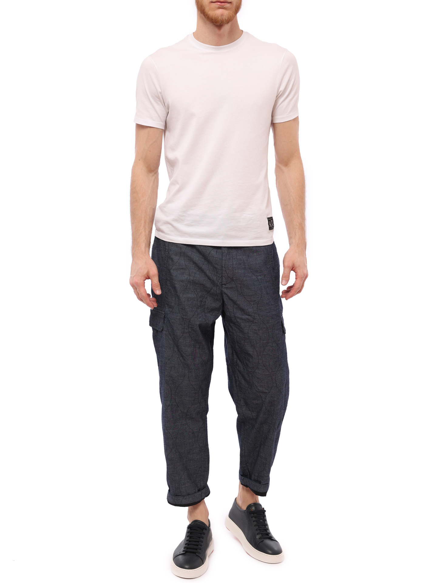 Брюки-карго Armani Exchange 3KZPL4 ZD7AZ 7500 стеганые мужские из хлопка — купить в интернет-магазине Verdistore