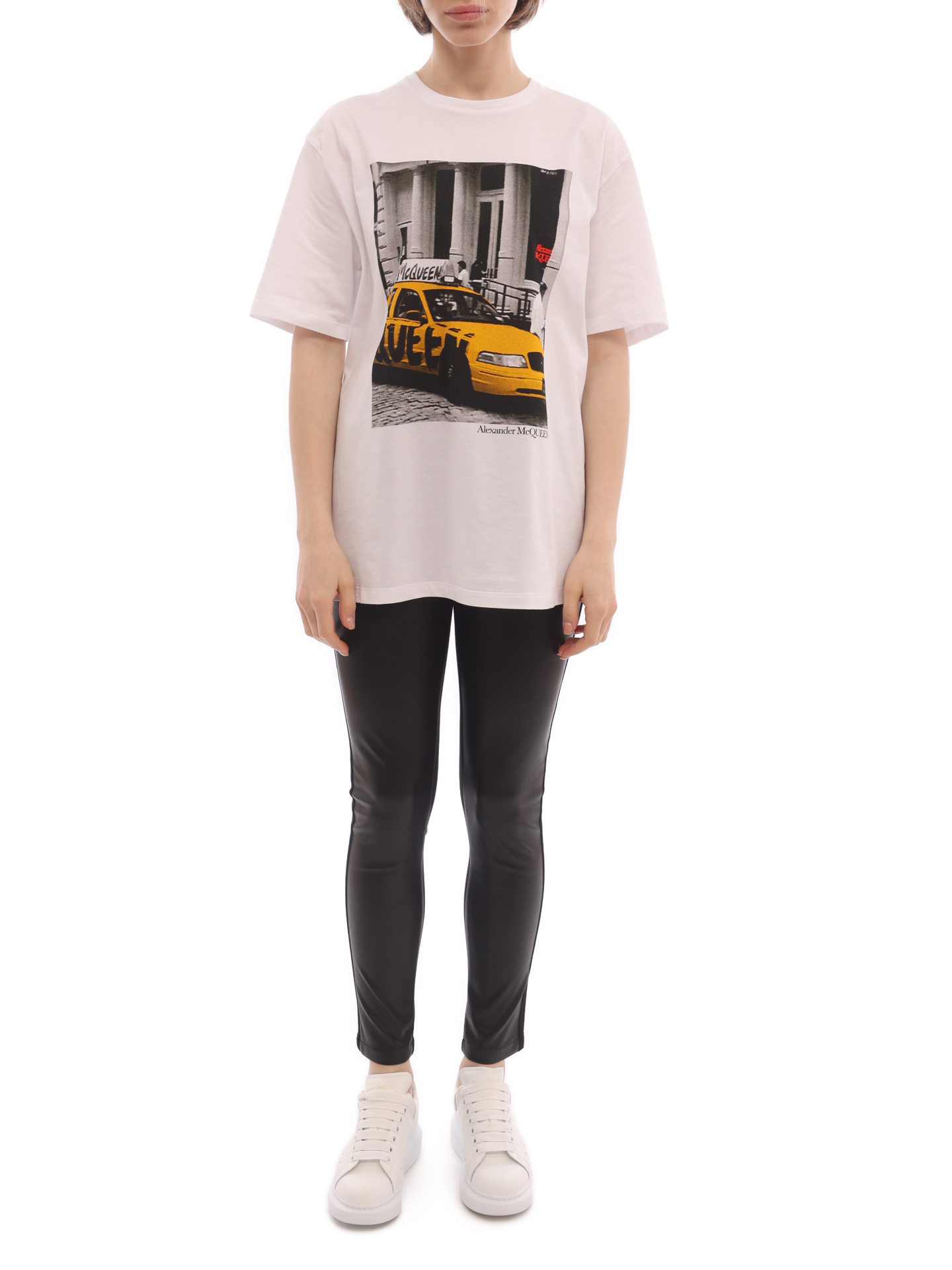 Футболка Alexander McQueen 701258 QZAFT 0900 белая женская — купить в интернет-магазине Verdistore