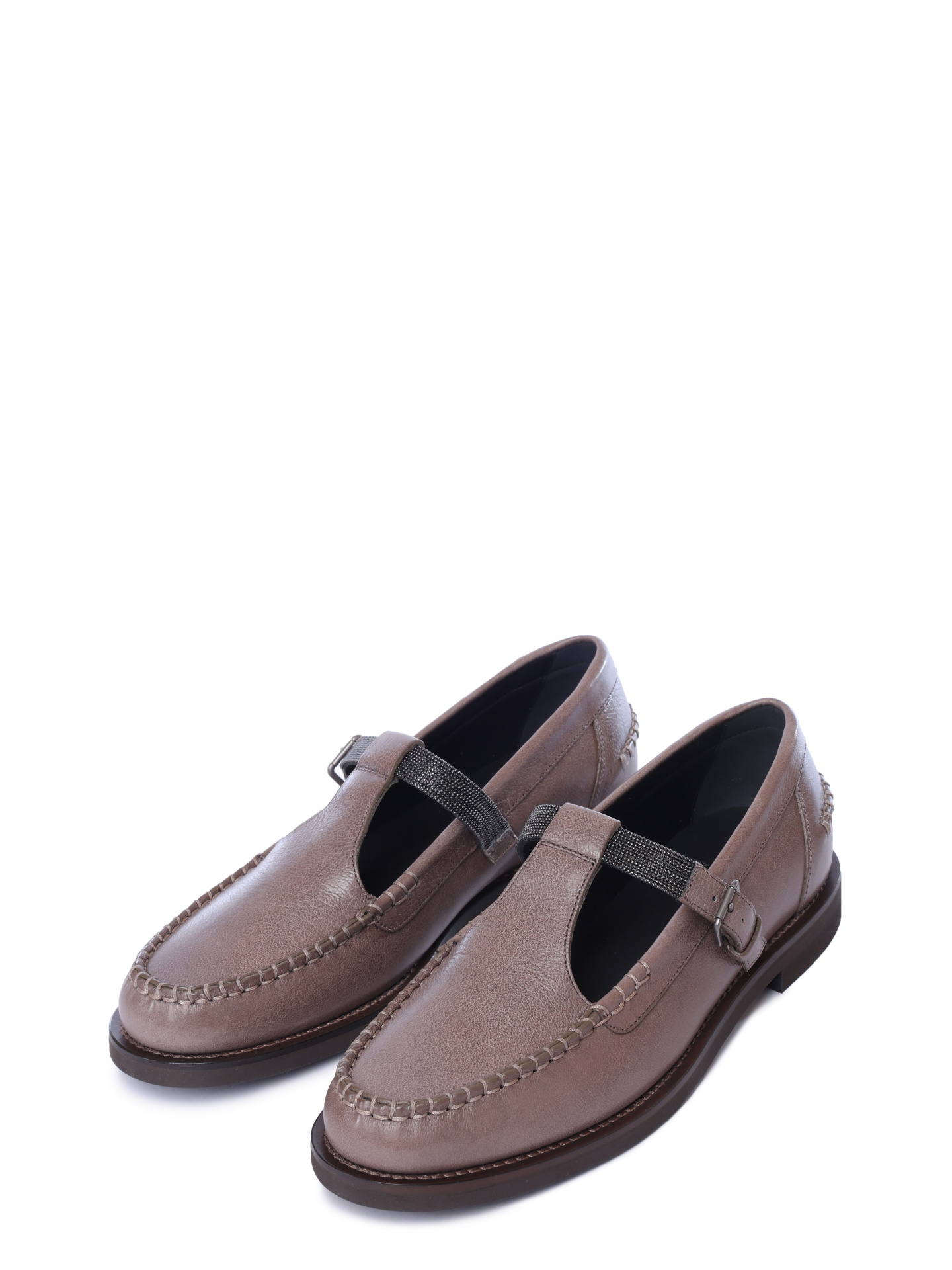 Лоферы Brunello Cucinelli MZORG2867 C1099 кожаные женские — купить в интернет-магазине Verdistore