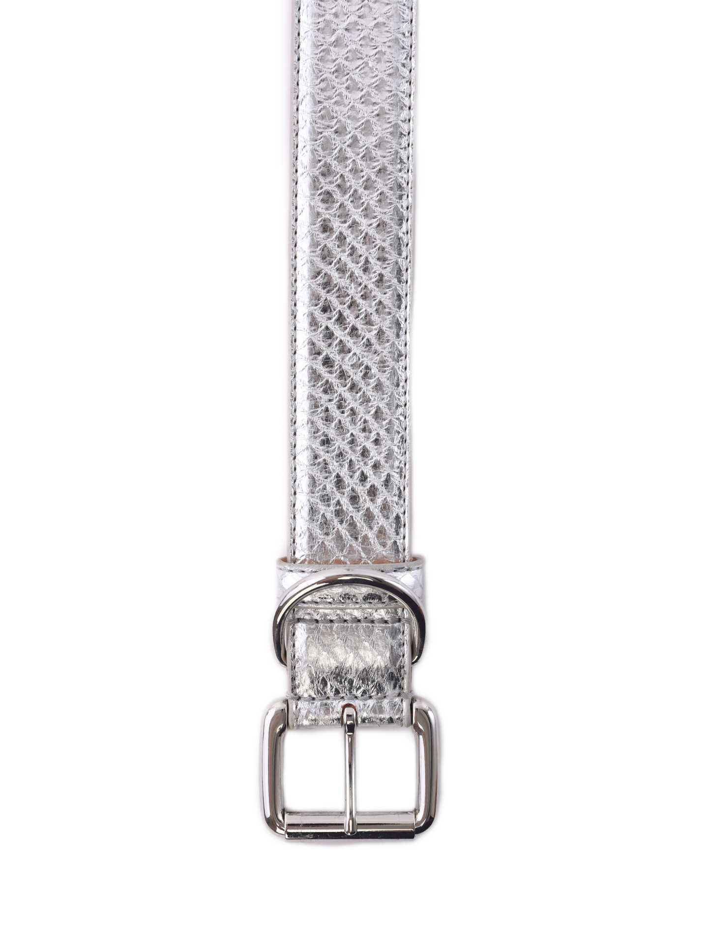 Ремень Barbara Bui 6940 серебристый женский из фактурной кожи — купить в интернет-магазине Verdistore