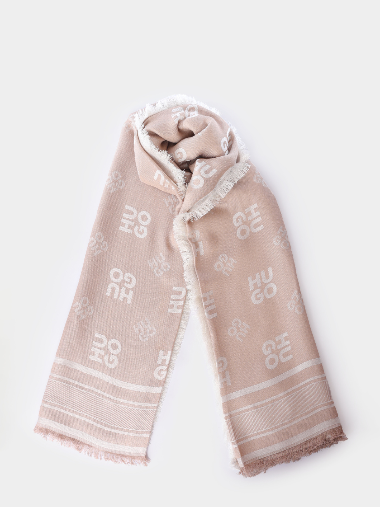 Платок Hugo 50517684 231 бежевый женский — купить в интернет-магазине Verdistore