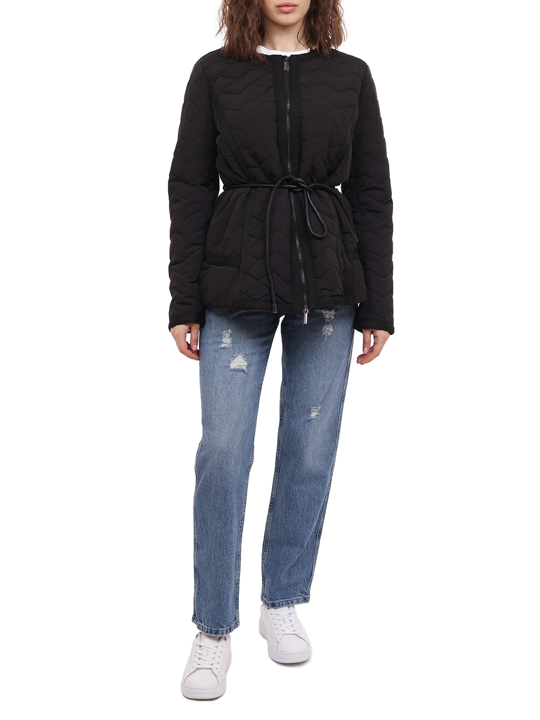 Куртка Armani Exchange 6ZYB09 стеганая женская с поясом — купить в интернет-магазине Verdistore