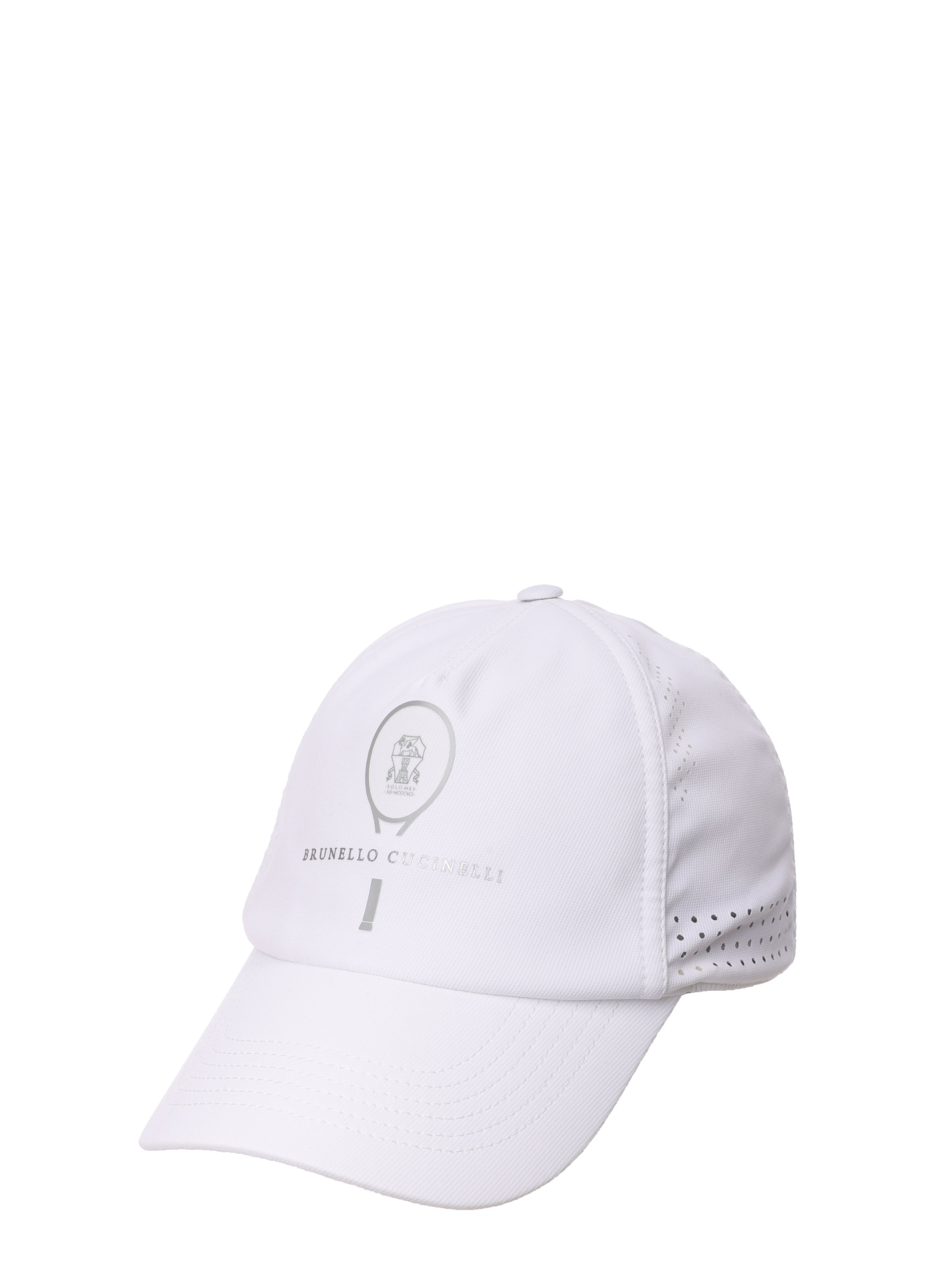 Бейсболка Brunello Cucinelli MCAP9910T CD760 белая мужская с перфорацией — купить в интернет-магазине Verdistore