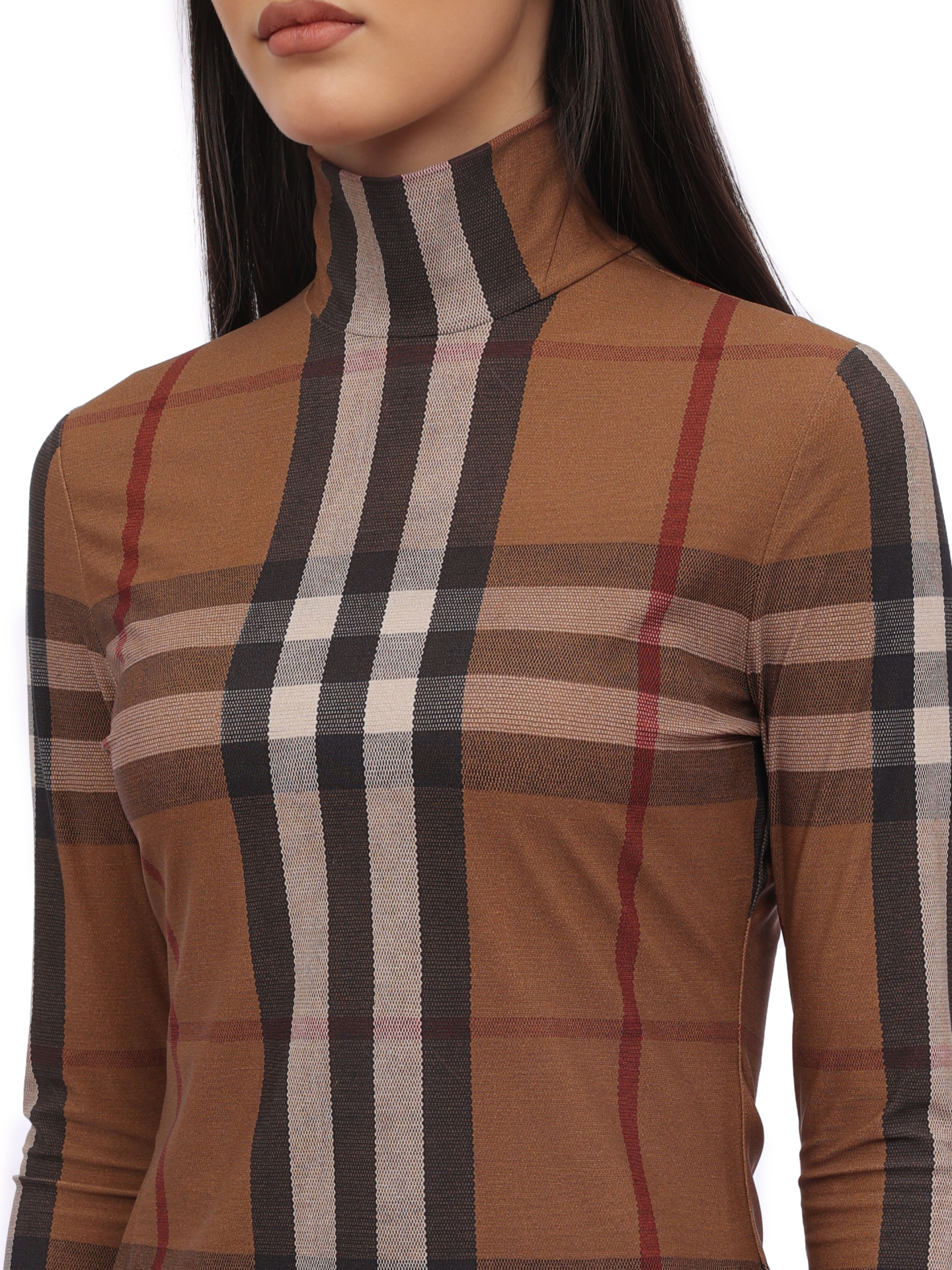 Водолазка Burberry 8060897 A8894 коричневая женская — купить в интернет-магазине Verdistore