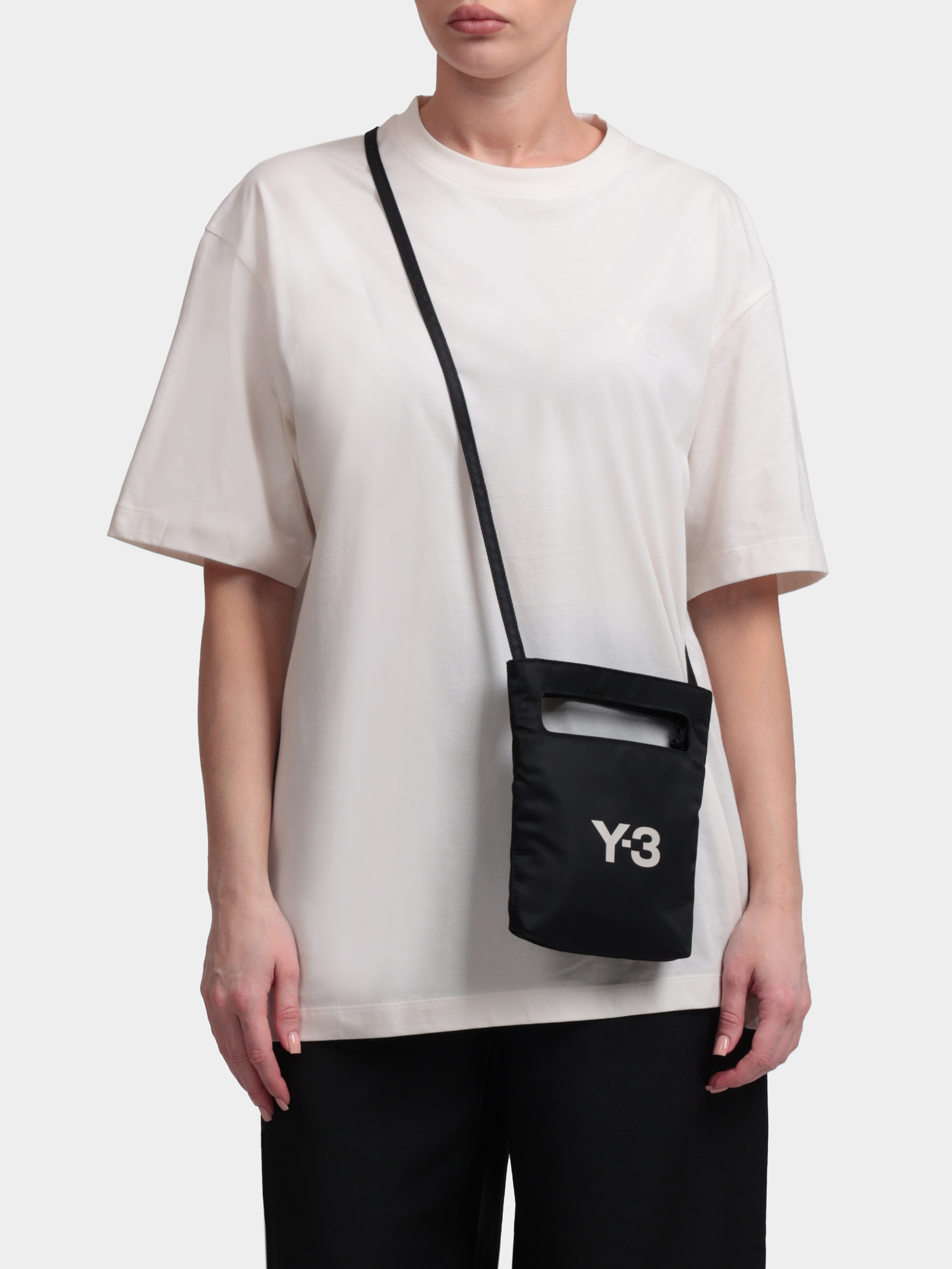 Сумка Y-3 JP4746 черная женская с логотипом — купить в интернет-магазине Verdistore