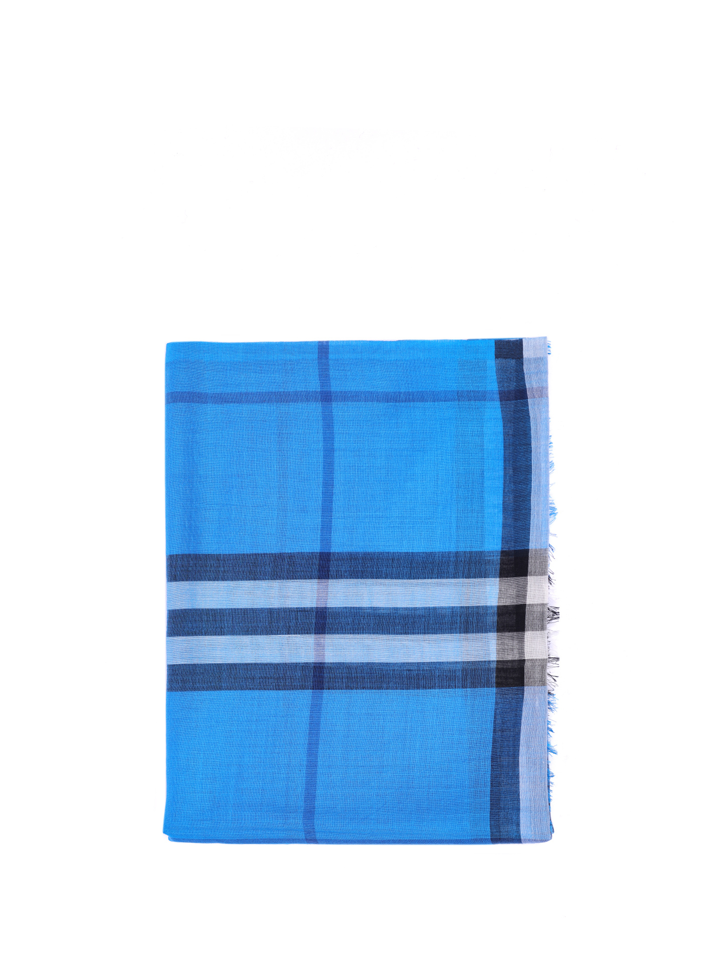 Шарф Burberry 4033084 голубой женский в клетку — купить в интернет-магазине Verdistore