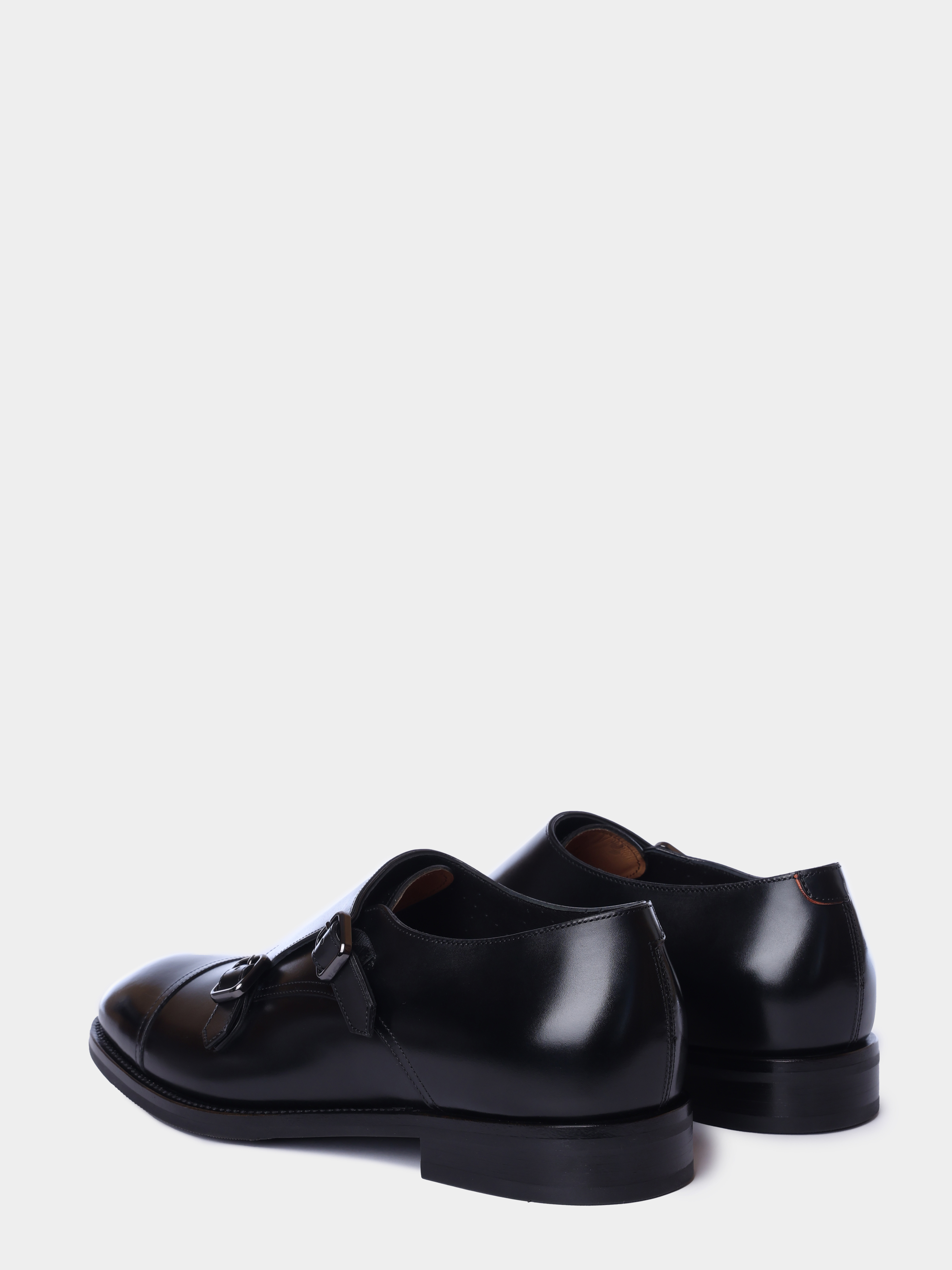 Монки Santoni MCJG19402PI5HNTGN01 кожаные мужские — купить в интернет-магазине Verdistore