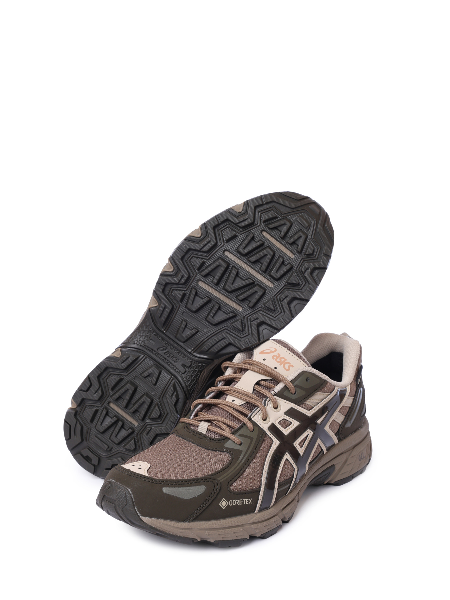 Кроссовки Asics 1203A560 200 коричневые мужские с контрастными вставками — купить в интернет-магазине Verdistore
