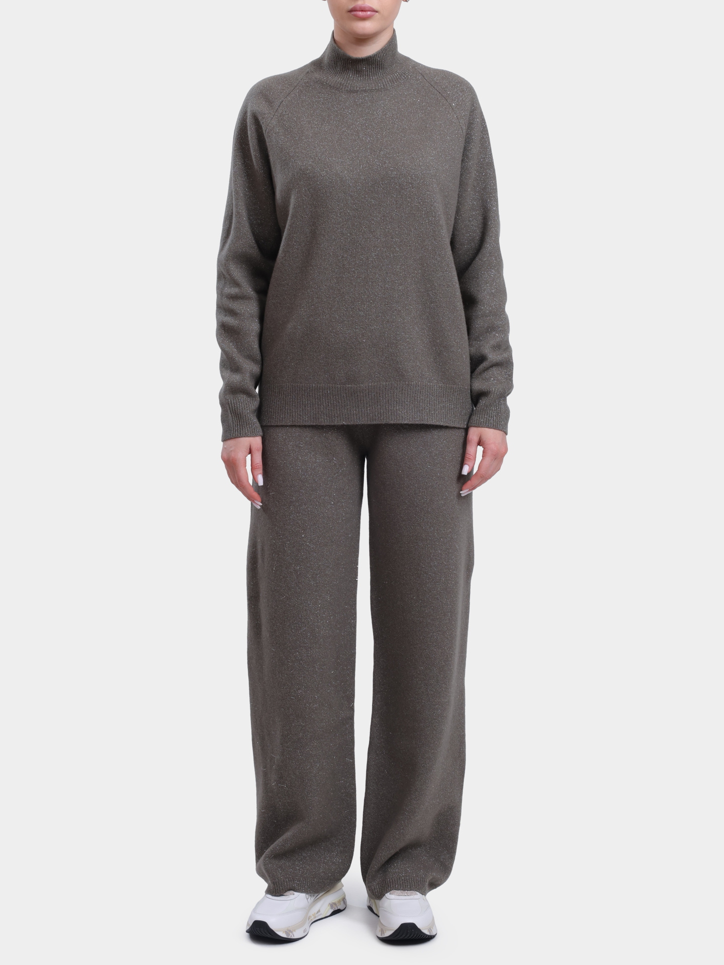 Брюки Peserico S94108F07Y 09160 39 шерстяные женские с люрексом — купить в интернет-магазине Verdistore