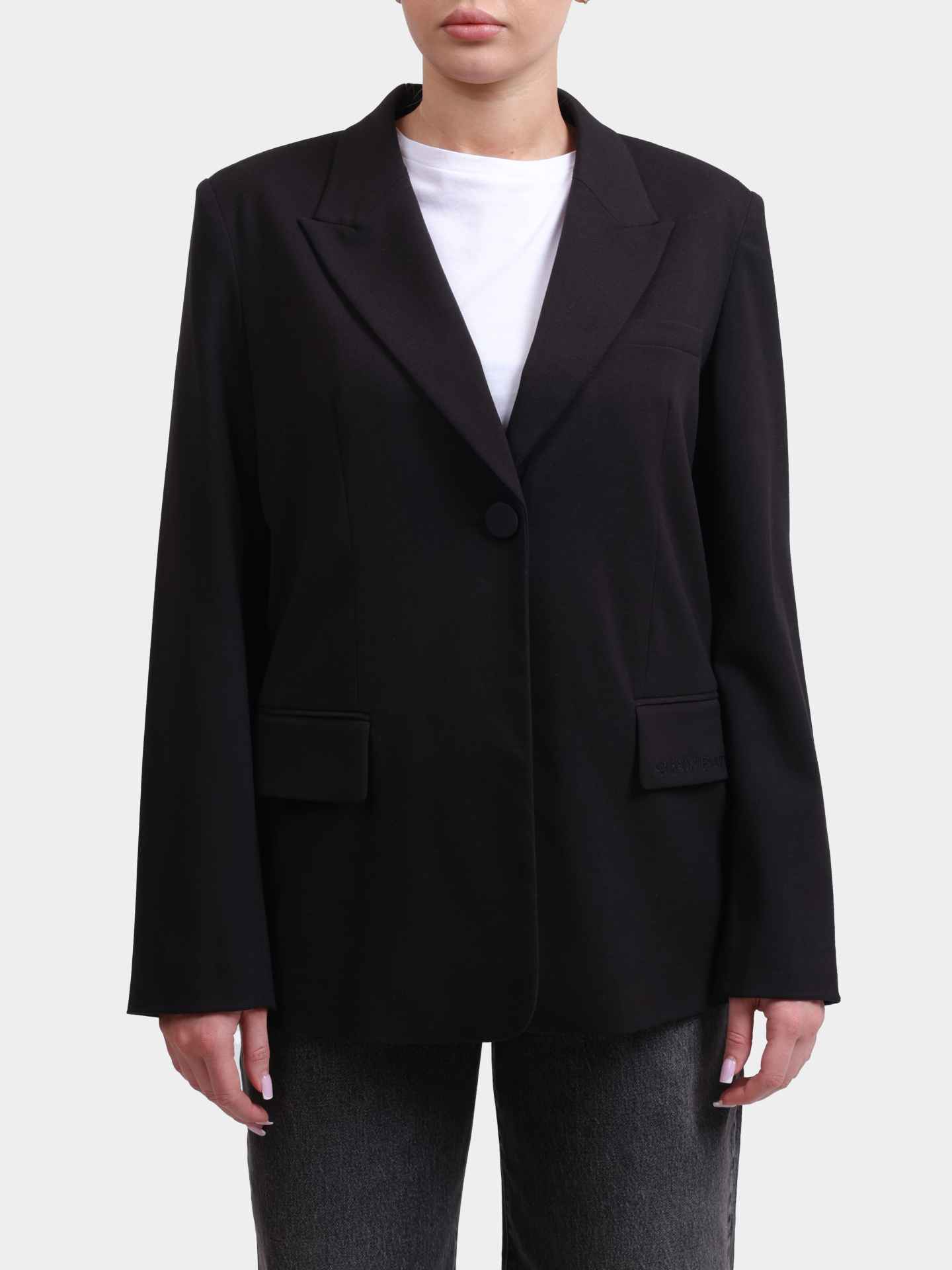 Жакет Armani Exchange XW000659 AF16142 UC001 черный женский — купить в интернет-магазине Verdistore