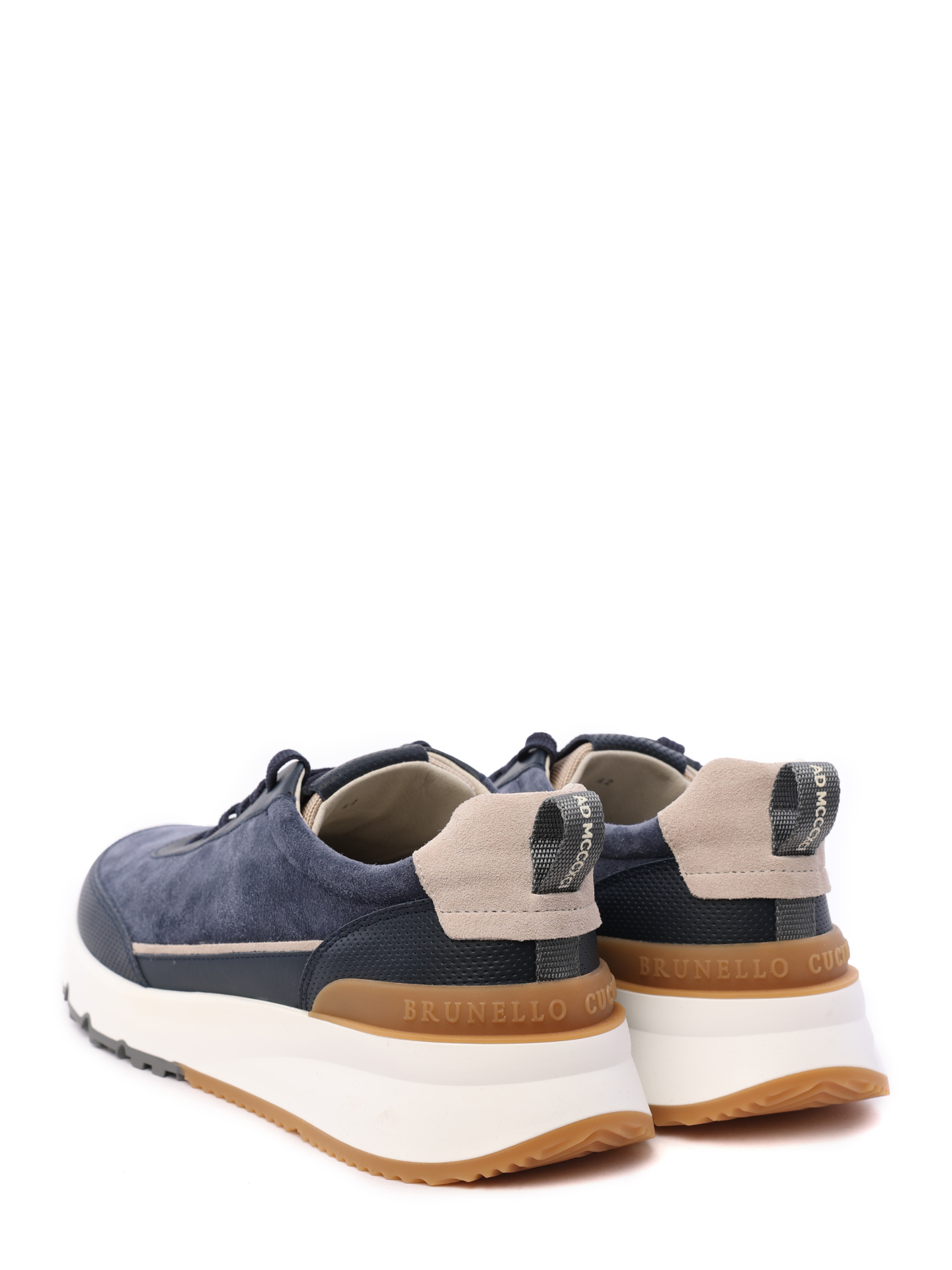 Кроссовки Brunello Cucinelli MZUSNH0278 CEB29 комбинированные мужские с перфорацией — купить в интернет-магазине Verdistore