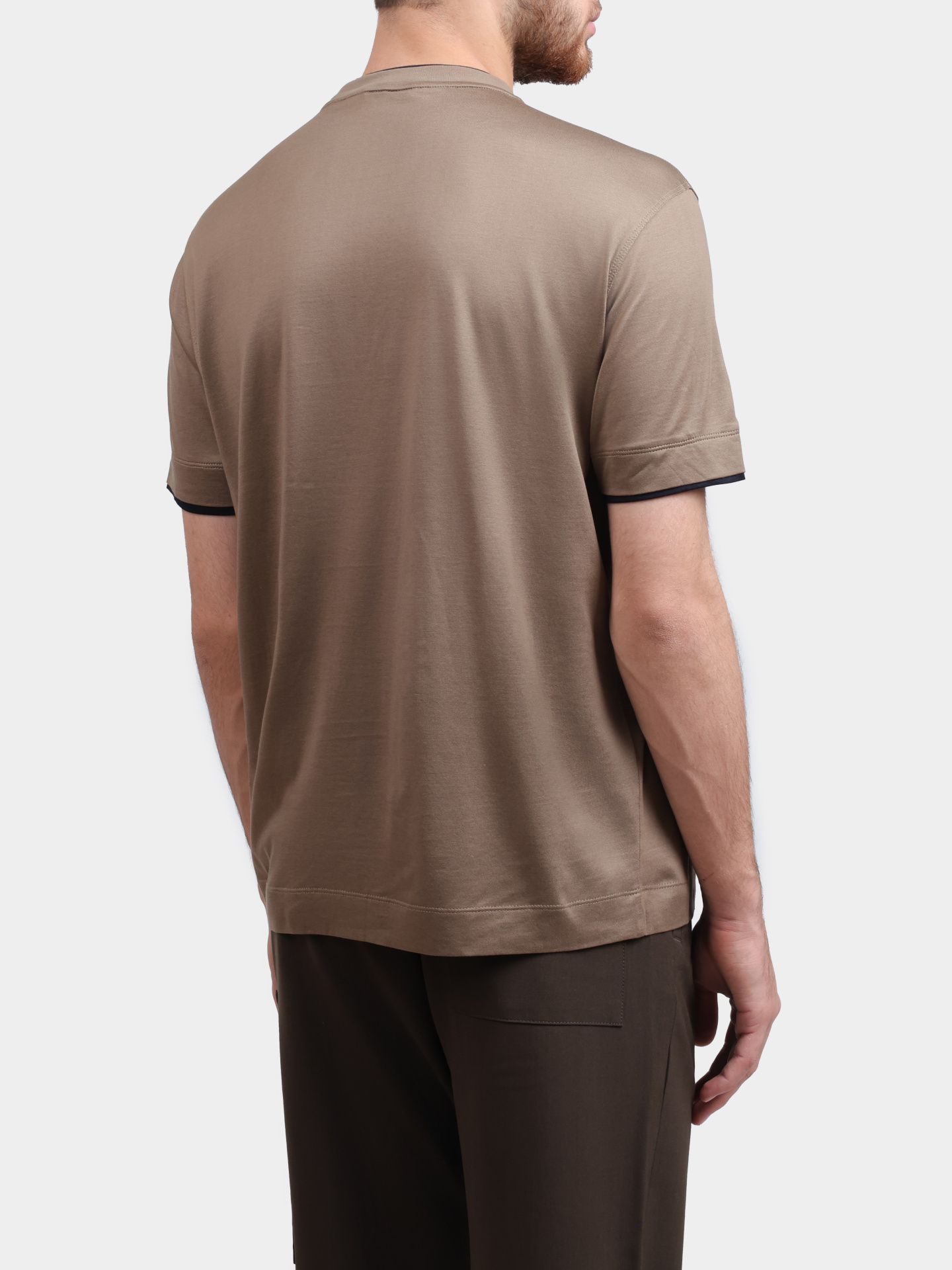 Футболка Emporio Armani EM002939 AF18312 U6189 бежевая мужская — купить в интернет-магазине Verdistore