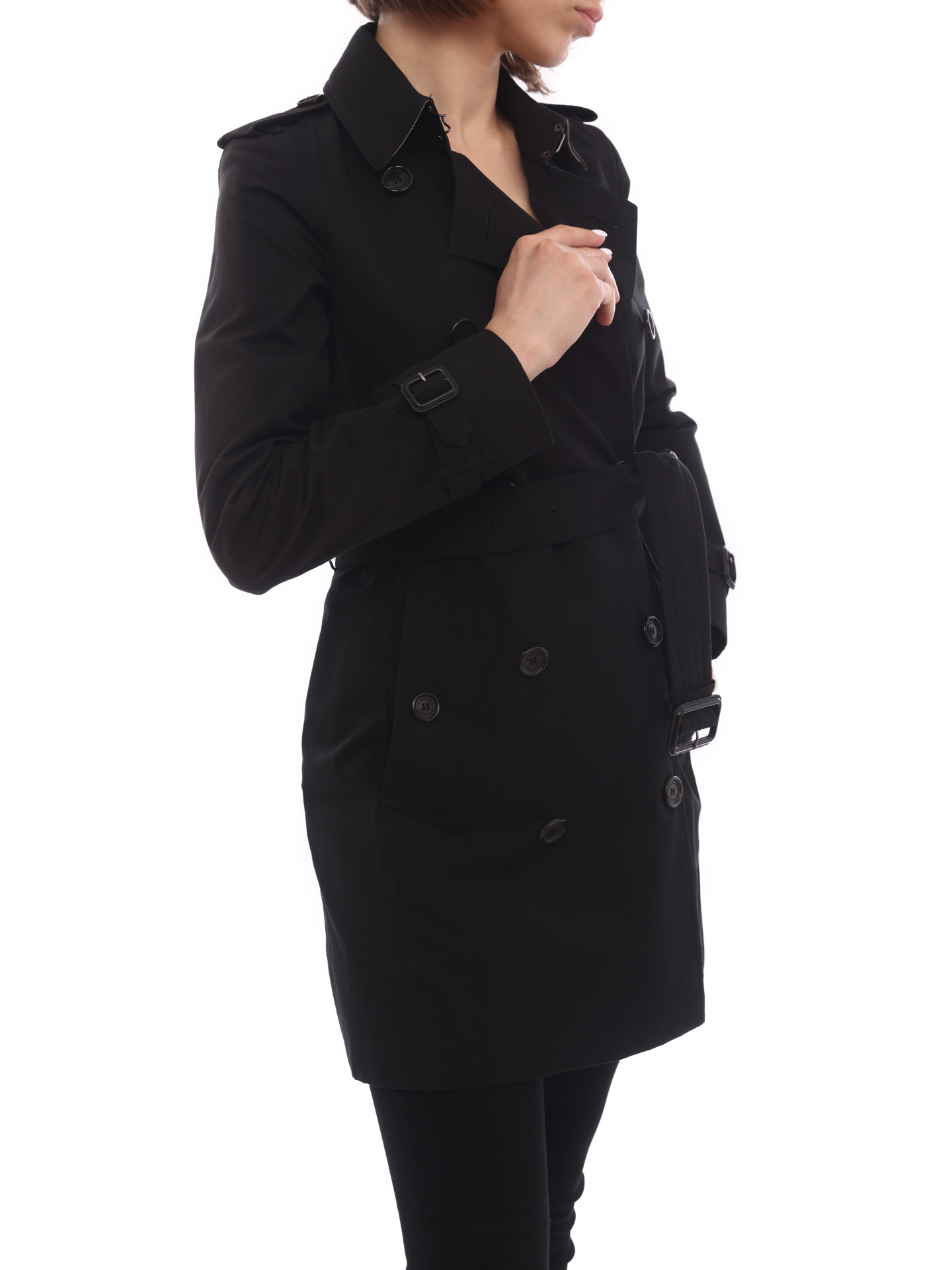 Плащ Burberry 3900459 черный женский — купить в интернет-магазине Verdistore