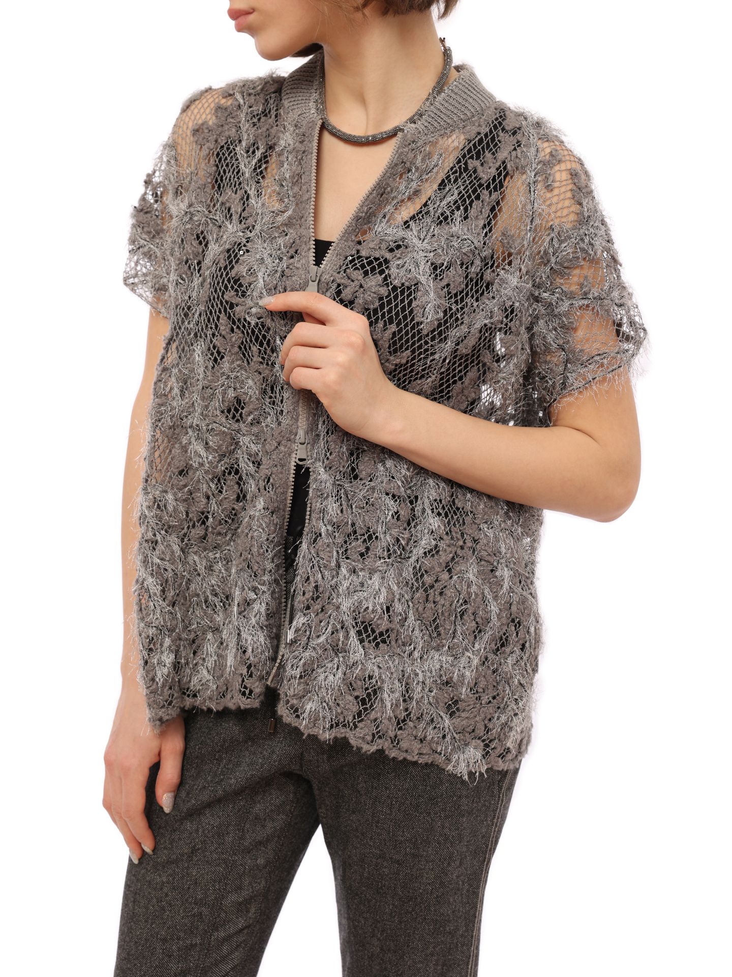 Жакет Brunello Cucinelli M10R01106 C2934 серый женский — купить в интернет-магазине Verdistore