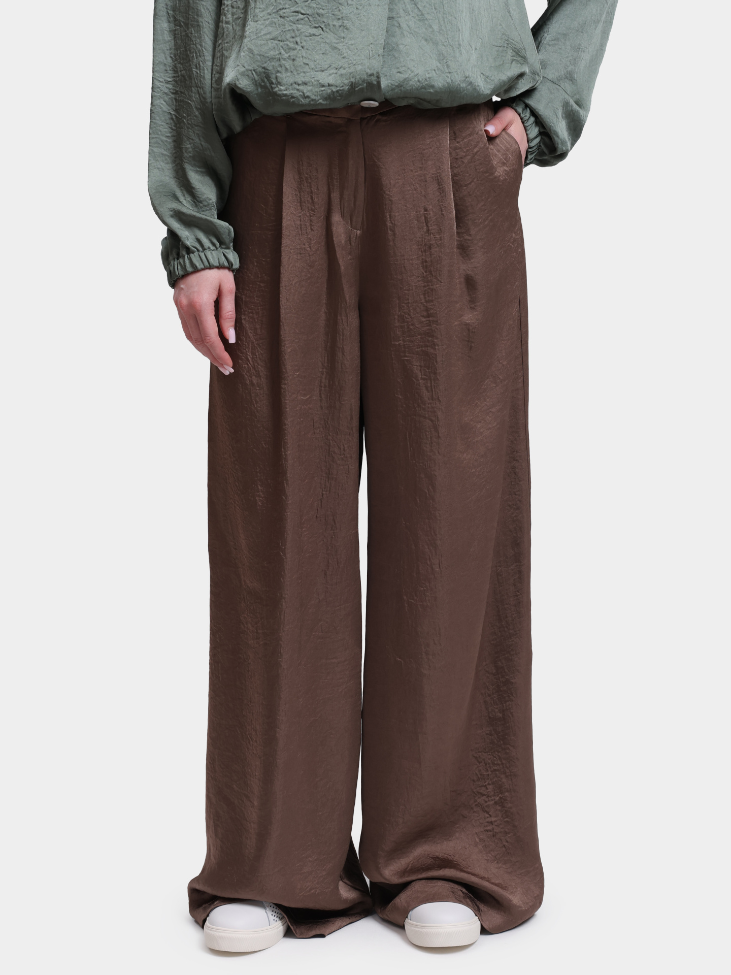 Брюки MARELLA MLMFORMATO 001 коричневые женские — купить в интернет-магазине Verdistore