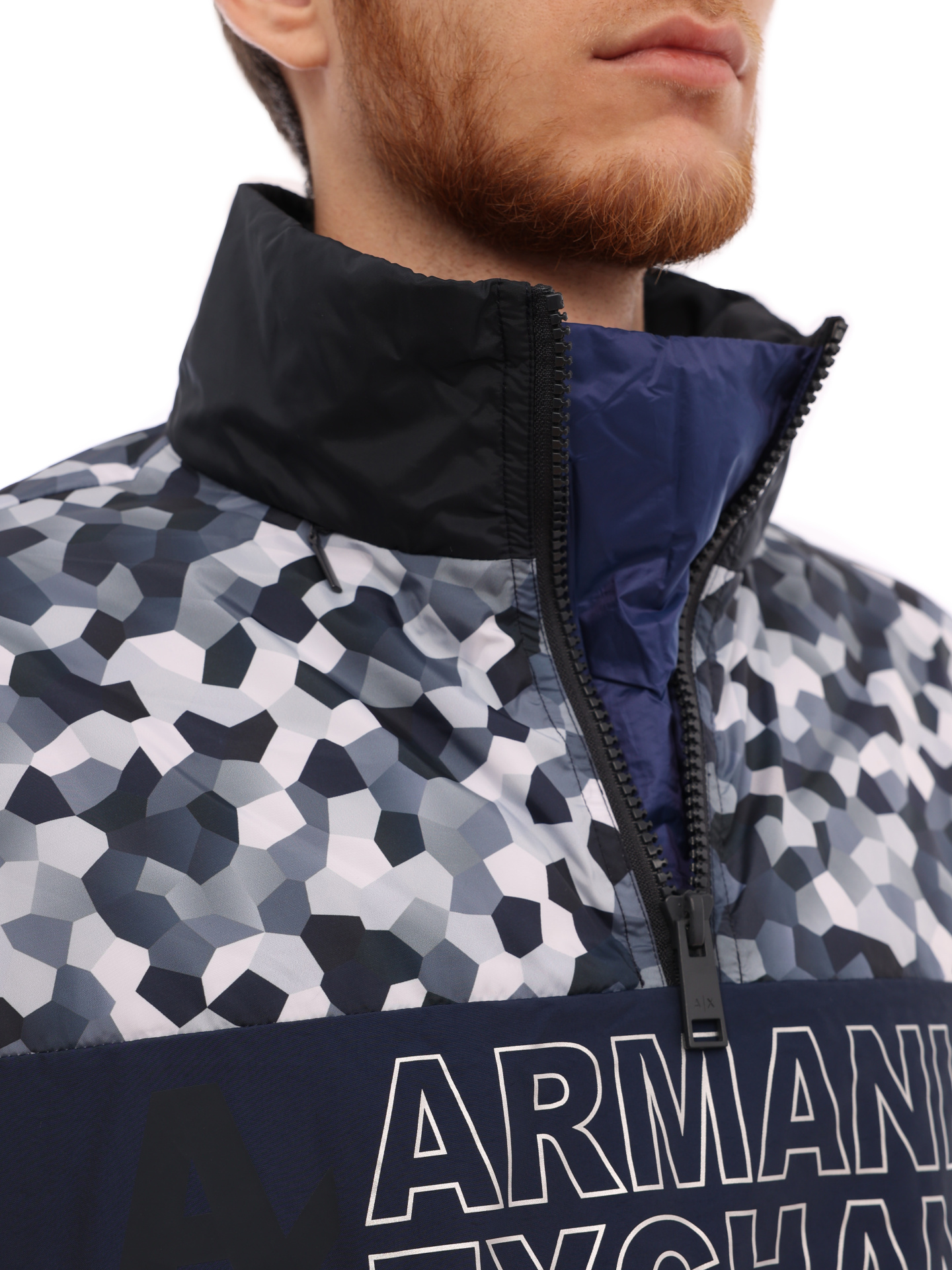 картинка Анорак Armani Exchange 6LZB38 ZNUZZ 4578 комбинированный мужской утеплённый от магазина Verdistore
