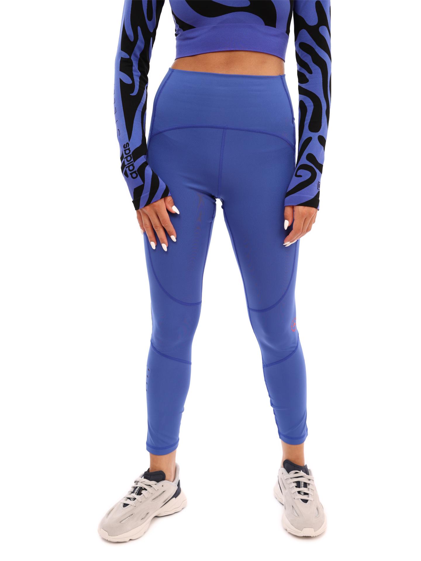 Леггинсы Adidas by Stella McCartney HF3072 синие женские с перфорацией — купить в интернет-магазине Verdistore