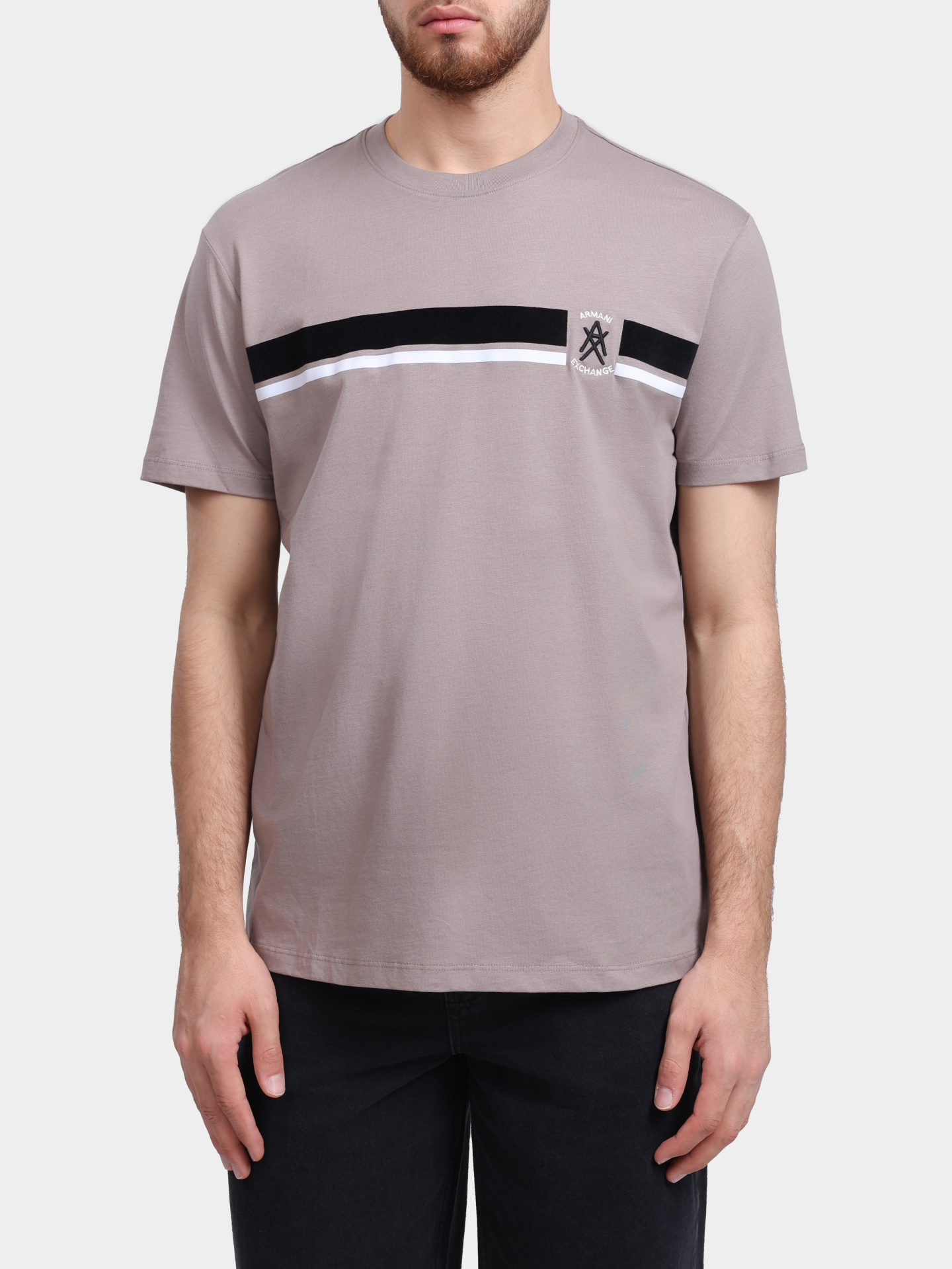 Футболка Armani Exchange XM001792 AF12308 U6107 бежевая мужская — купить в интернет-магазине Verdistore