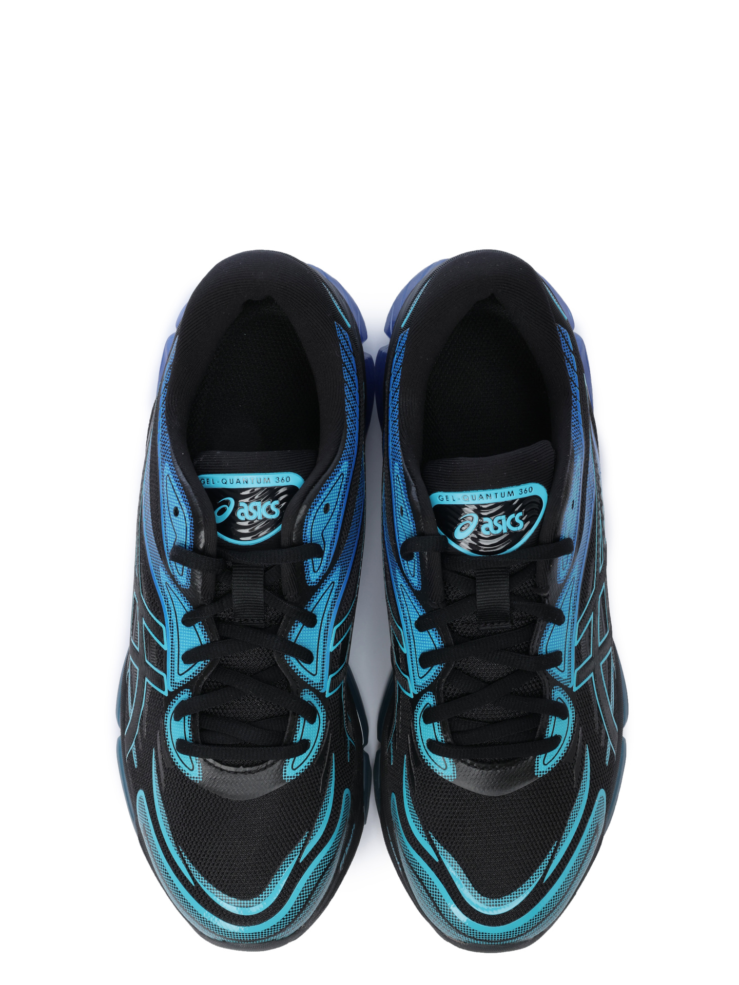 Кроссовки Asics 1203A305 черные мужские с синим принтом — купить в интернет-магазине Verdistore