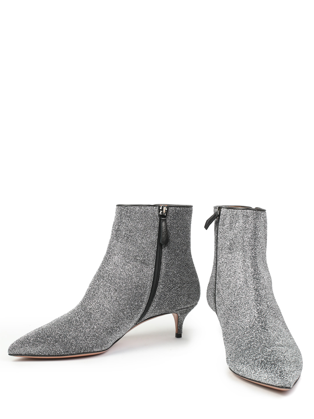 Ботильоны Aquazzura QUAMIDB0 серебряные женские — купить в интернет-магазине Verdistore