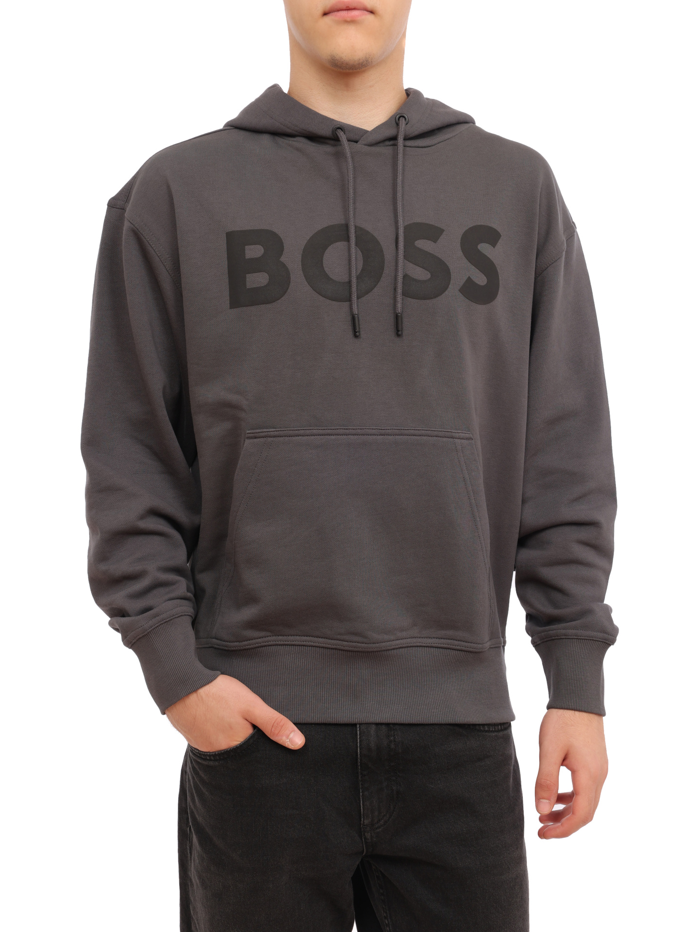 Толстовка Boss 50487134 022 хлопковая мужская с логотипом — купить в интернет-магазине Verdistore