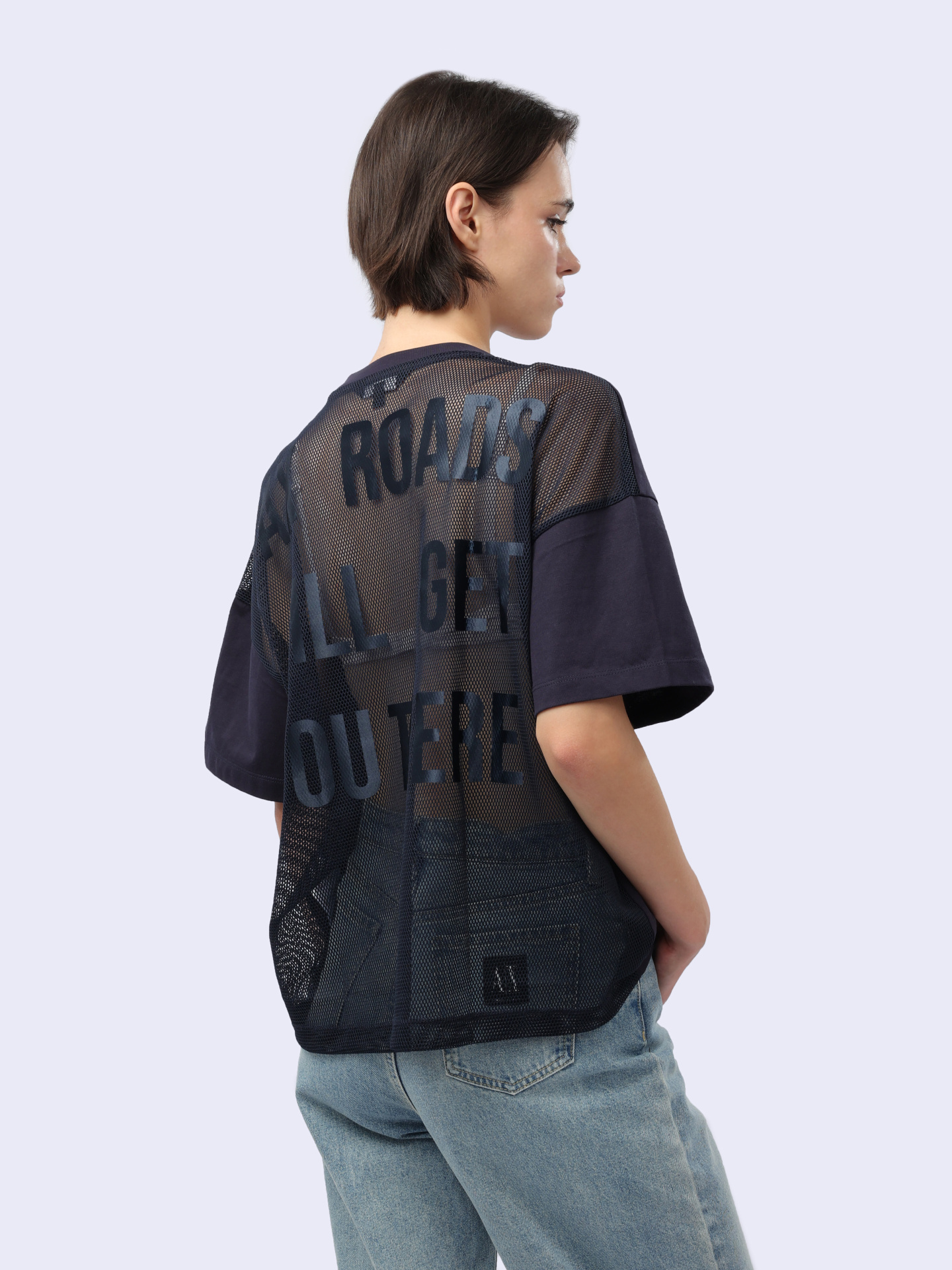 Футболка Armani Exchange 3DYT30 YJ7VZ 1593 женская с сетчатой спиной — купить в интернет-магазине Verdistore