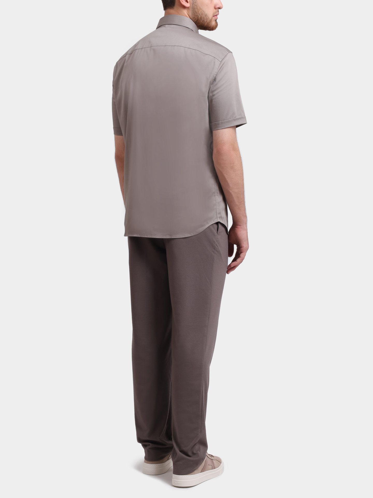 Брюки Emporio Armani EM001505 AF24843 U6200 коричневые мужские зауженного кроя  — купить в интернет-магазине Verdistore
