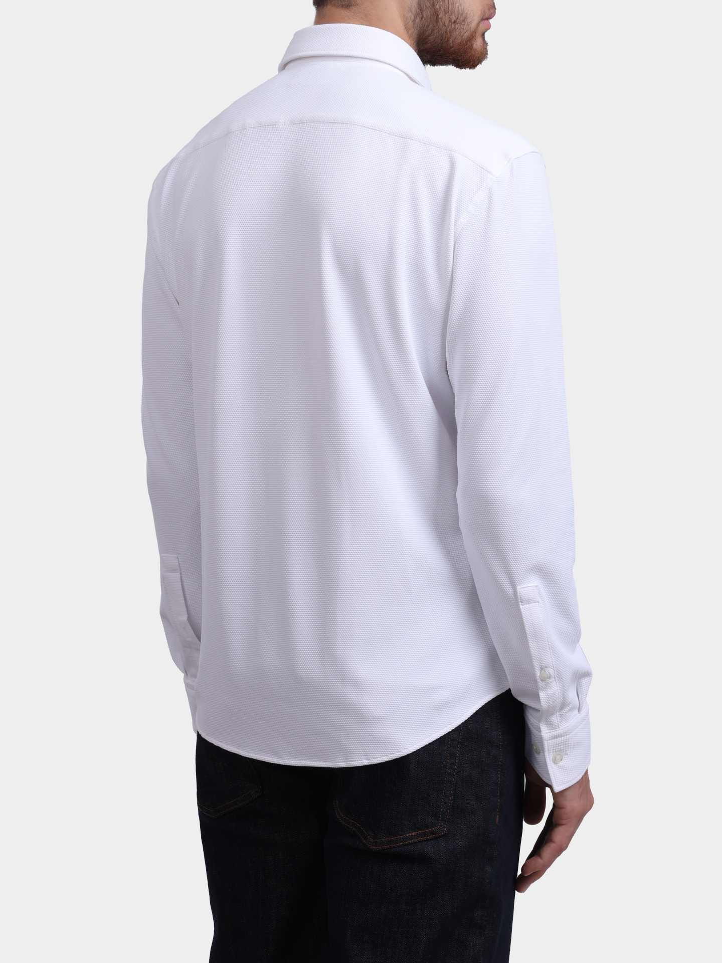 Рубашка Hugo Ermo 10273600 01 белая мужская с текстурой — купить в интернет-магазине Verdistore