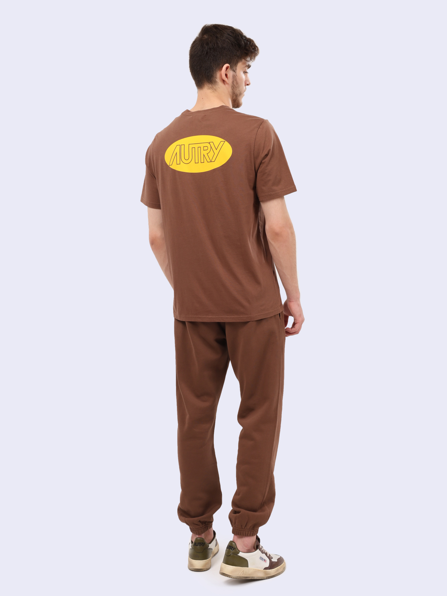 Брюки спортивные Autry PAPM-16JC коричневые мужские с логотипом — купить в интернет-магазине Verdistore
