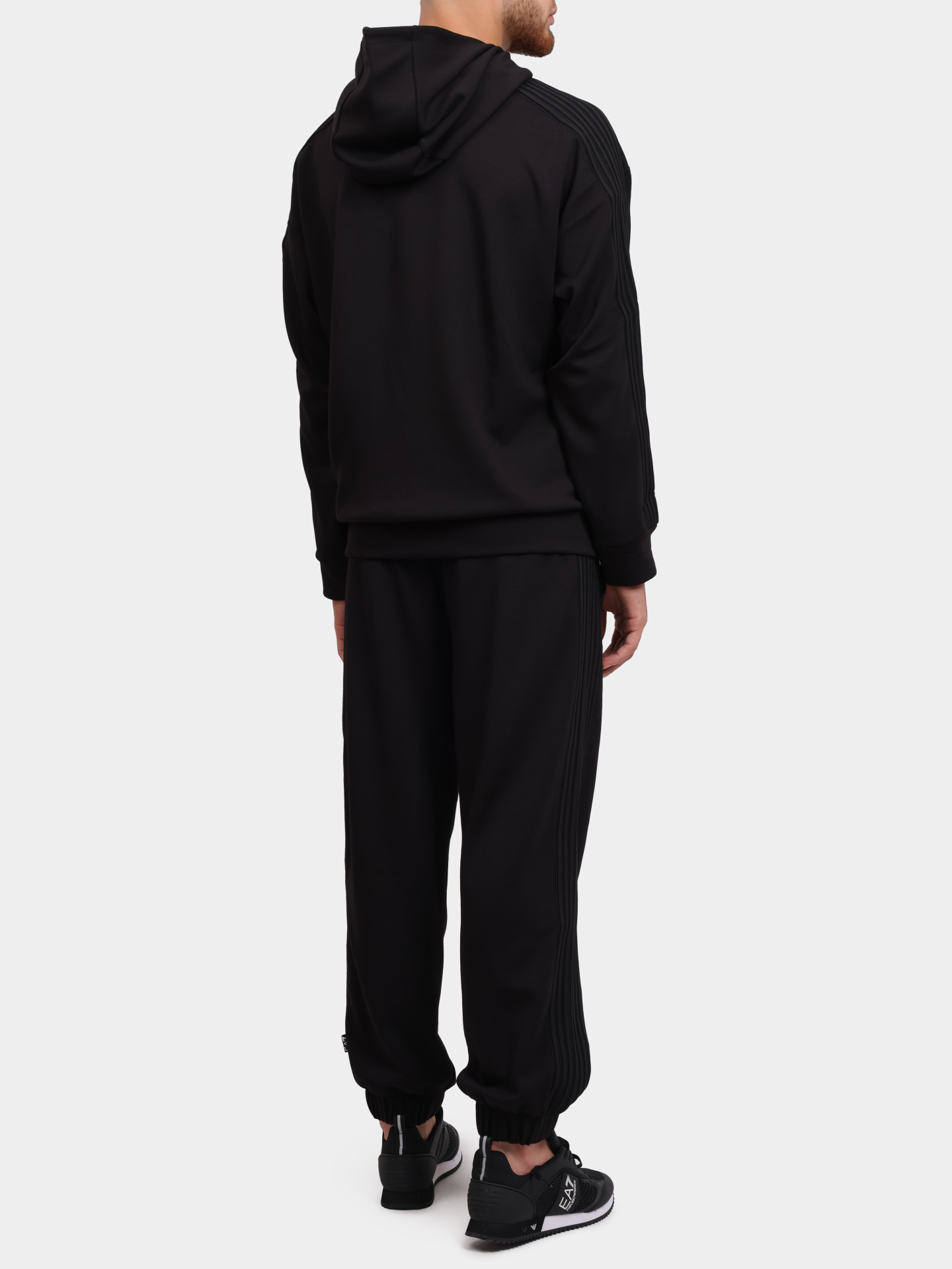 Худи EA7 6DUM02 PJZKZ 1200 черное мужское — купить в интернет-магазине Verdistore