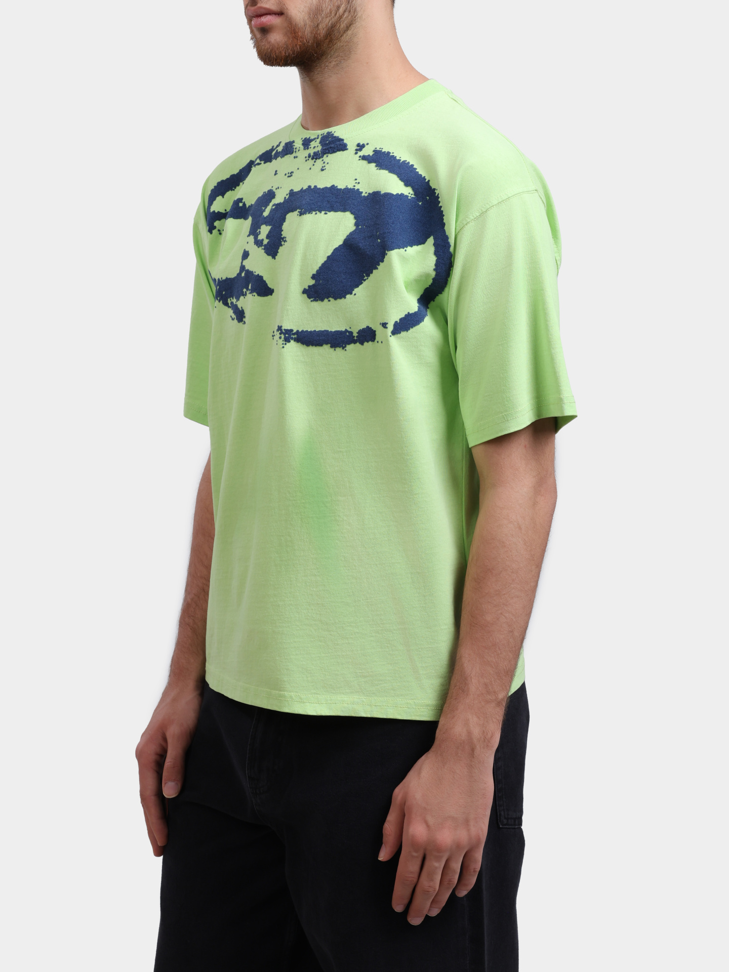 Футболка Diesel A130490DQAU5KV хлопковая мужская с логотипом — купить в интернет-магазине Verdistore