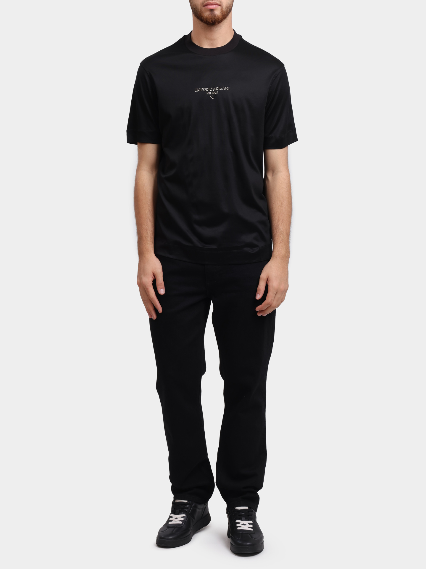 Футболка Emporio Armani EM002838 AF10761 UC001 черная мужская — купить в интернет-магазине Verdistore