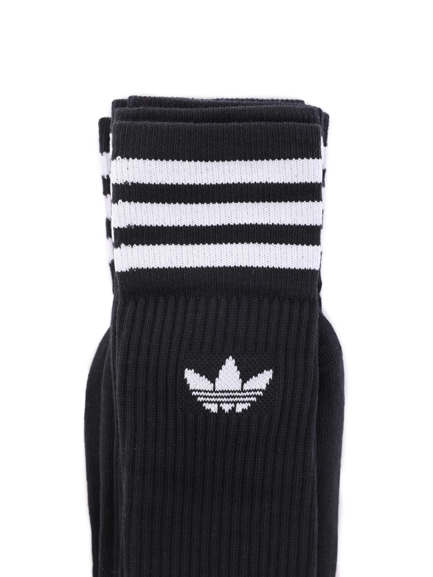 Носки Adidas S21490 черные высокие с рифлеными манжетами — купить в интернет-магазине Verdistore