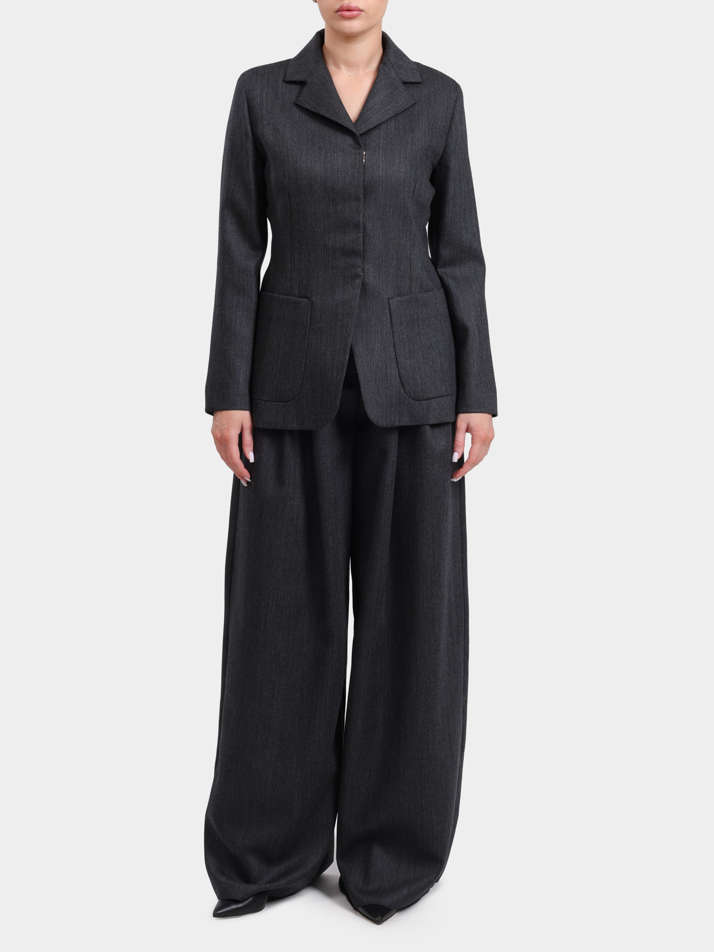 Жакет Marella GLAUCO 004 серый женский с накладными карманами — купить в интернет-магазине Verdistore