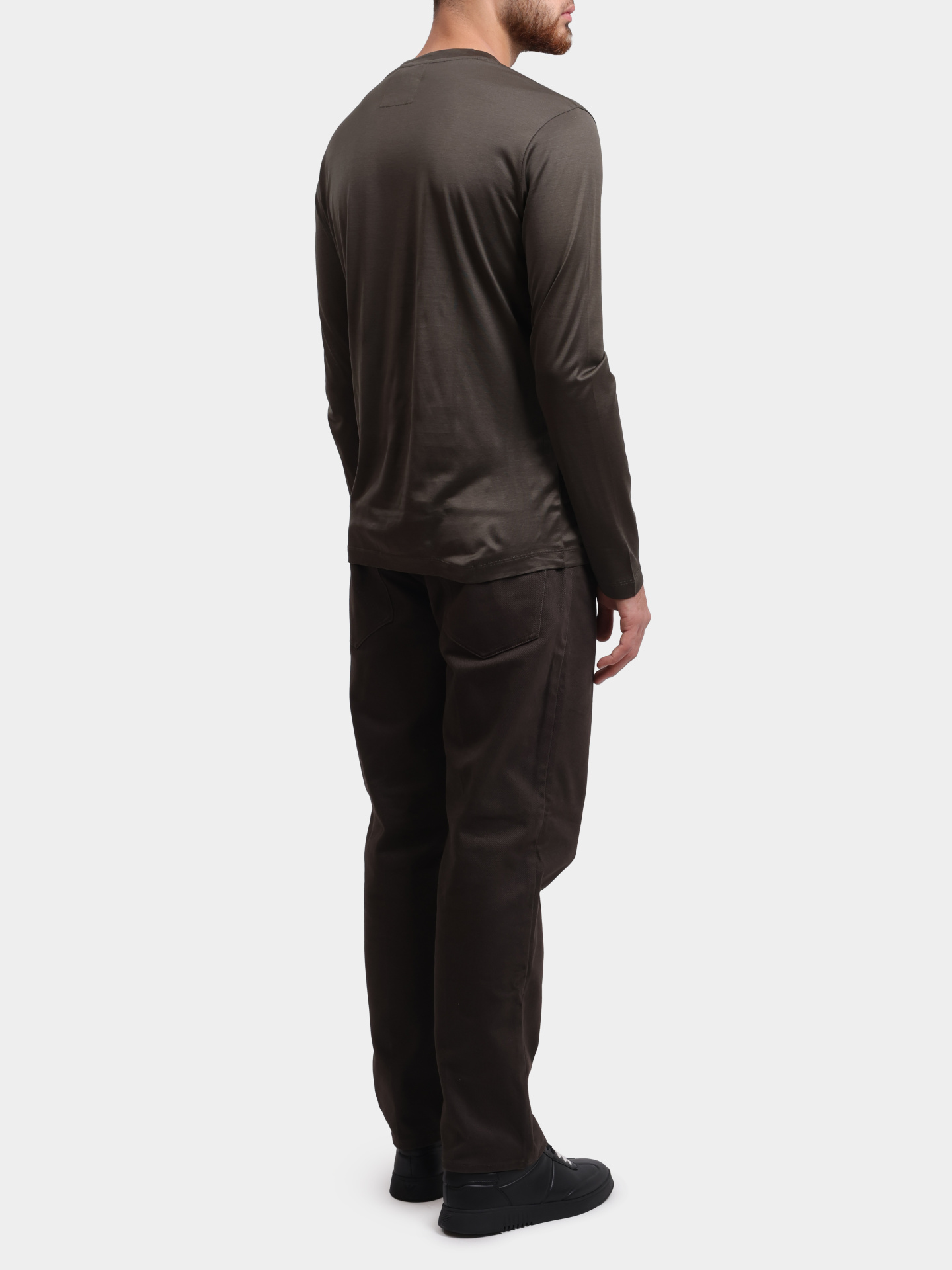 Лонгслив Emporio Armani 8N1TE9 1JUVZ U8120 хаки мужской — купить в интернет-магазине Verdistore