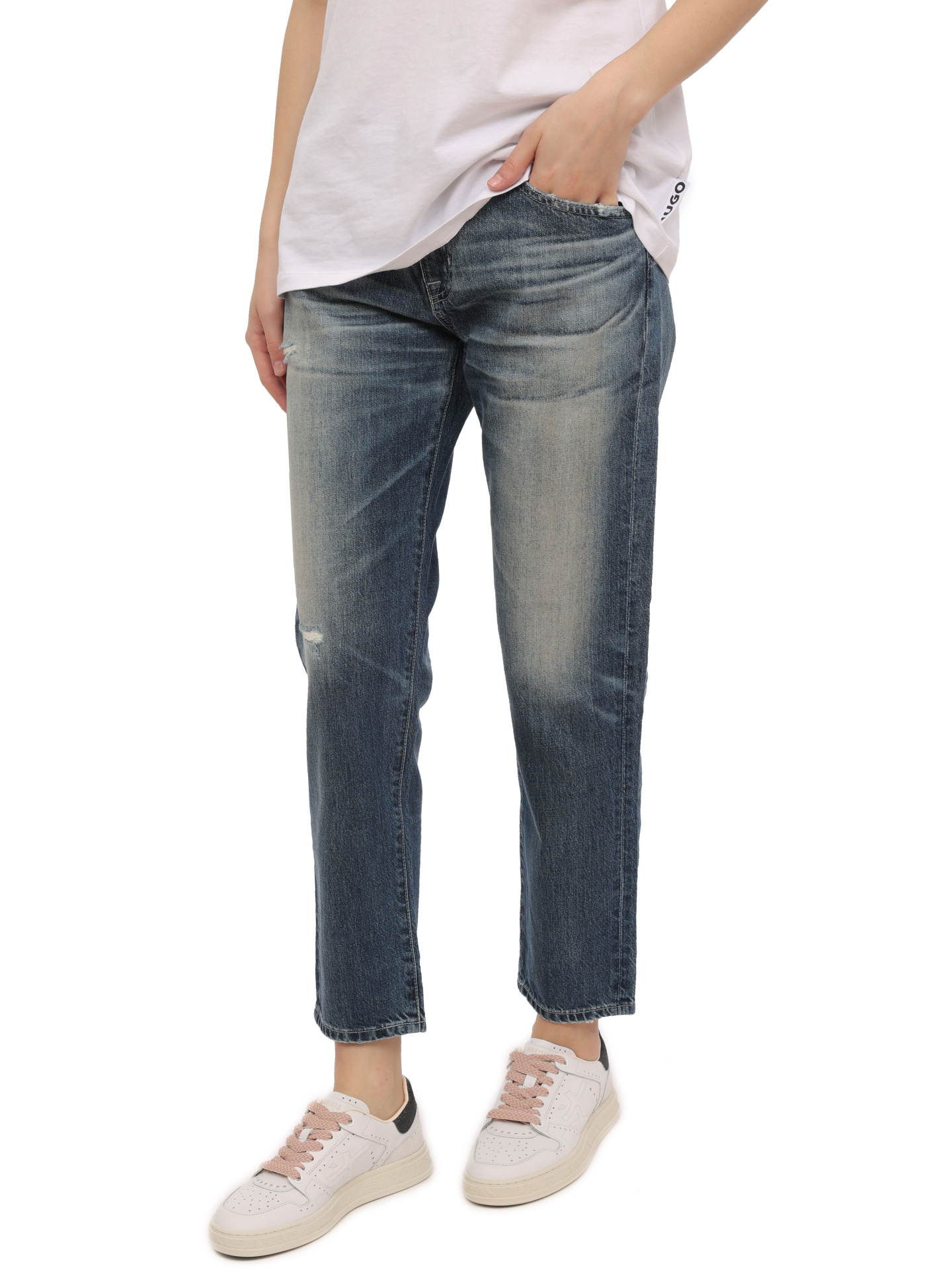 Джинсы AG LGN157523YWIW светло-синие женские — купить в интернет-магазине Verdistore