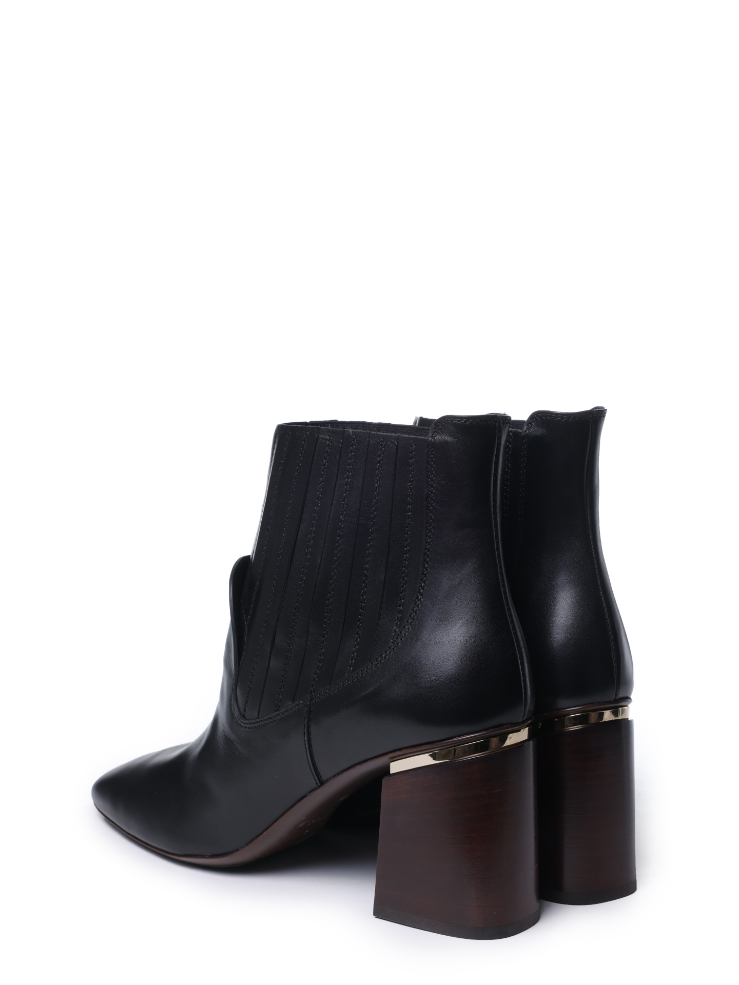 Ботильоны XXW11B0AA40GOCB999 черные кожаные на высоком каблуке  — купить в интернет-магазине Verdistore